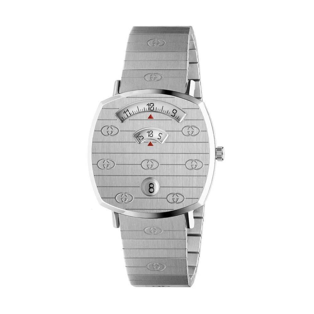 Reloj de vestir Gucci de acero inoxidable gris