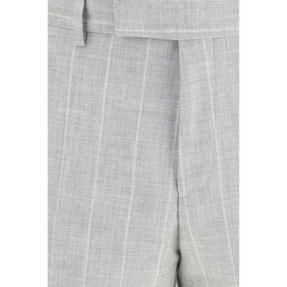 Gray Cotton Two-Piece Suit