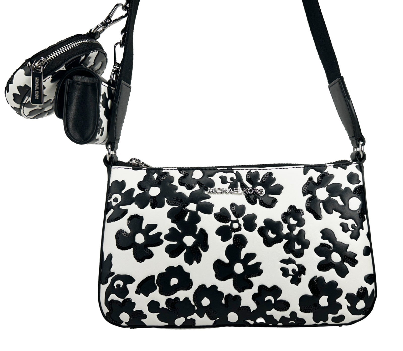 Michael Kors Floral Crossbody Tech Attachment Veske