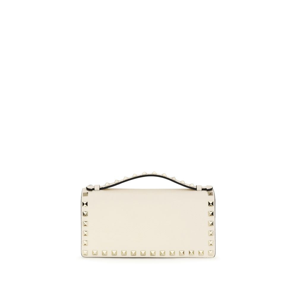 Cartera Valentino Garavani de piel de becerro beige Bos Taurus