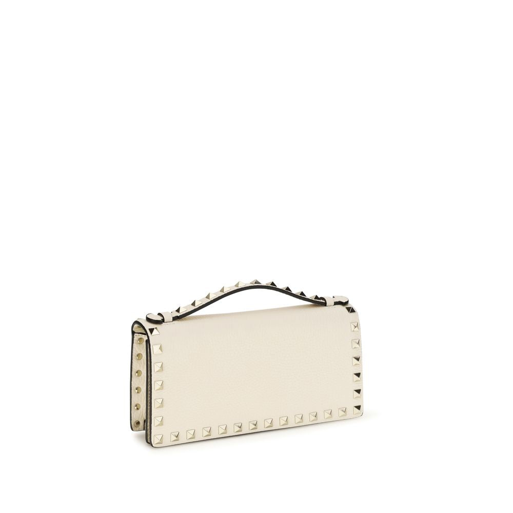 Cartera Valentino Garavani de piel de becerro beige Bos Taurus
