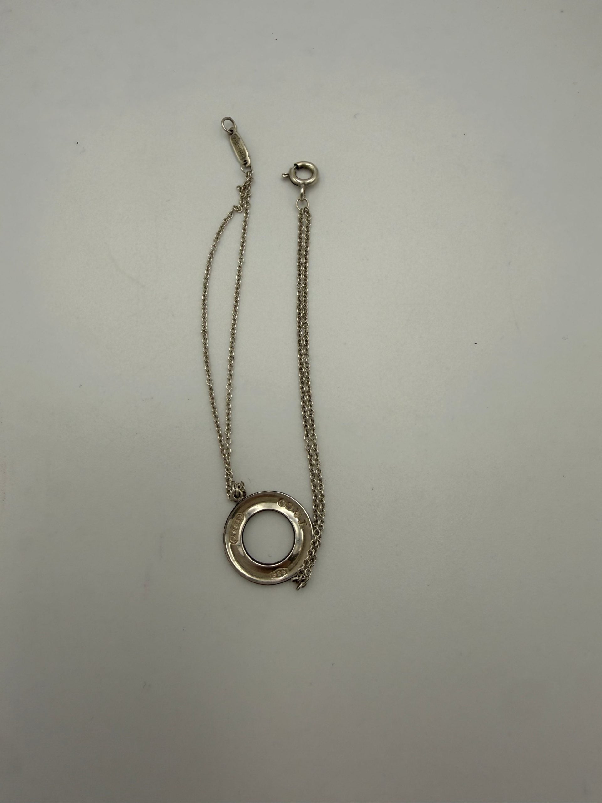 TIFFANY & CO. Silver Bracelet with Double Chain