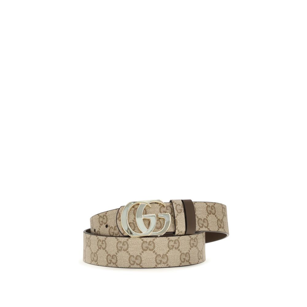 Cinturón regular Gucci de piel de becerro beige Bos Taurus
