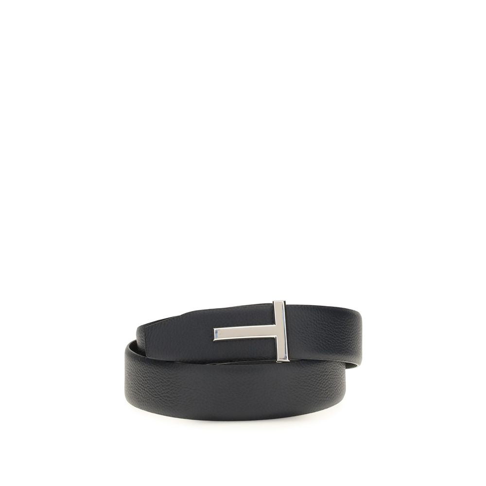Cinturón Tom Ford de piel de becerro negra Bos Taurus