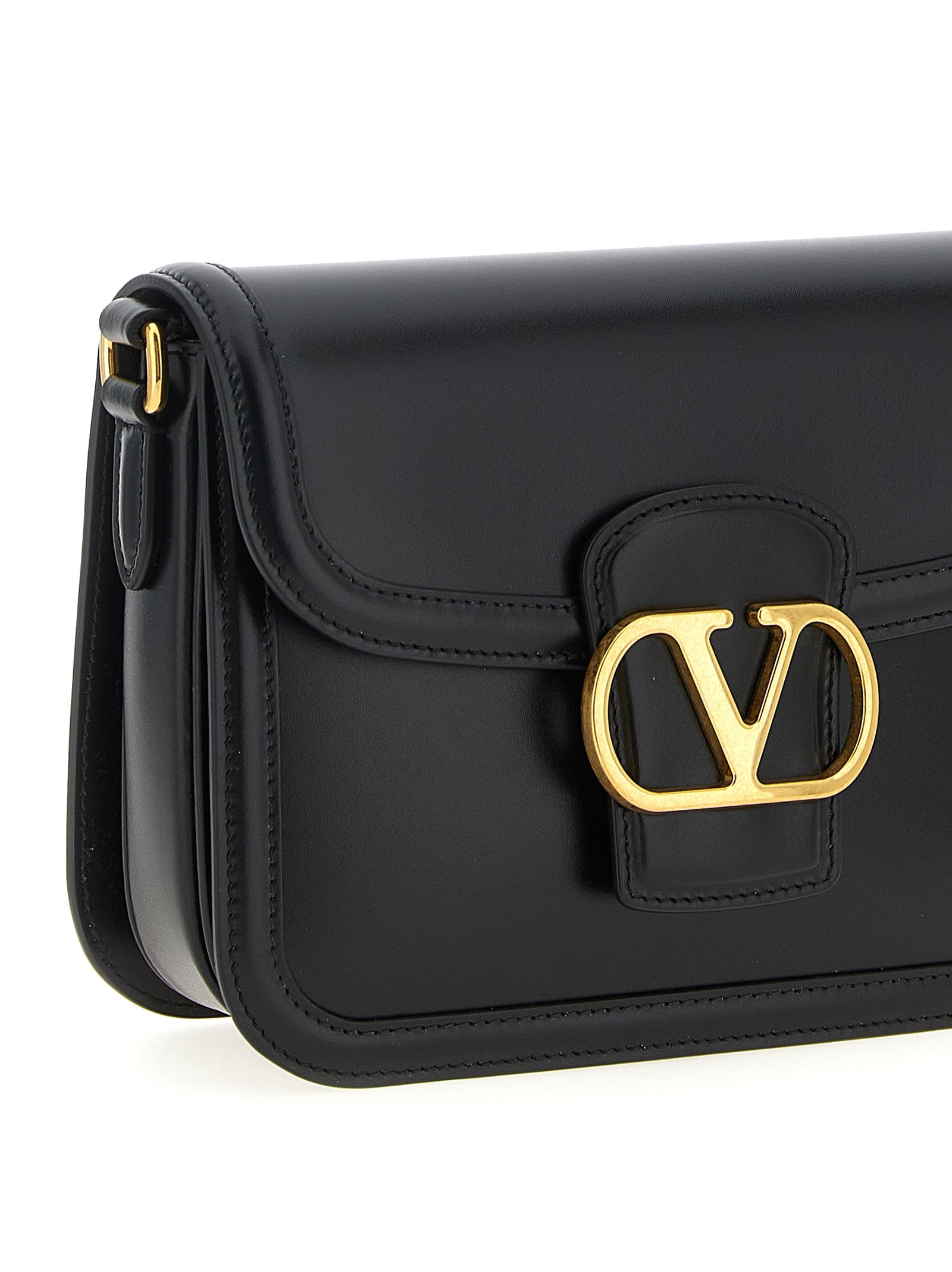 Valentino Garavani Crossbody-veske i svart kalveskinn
