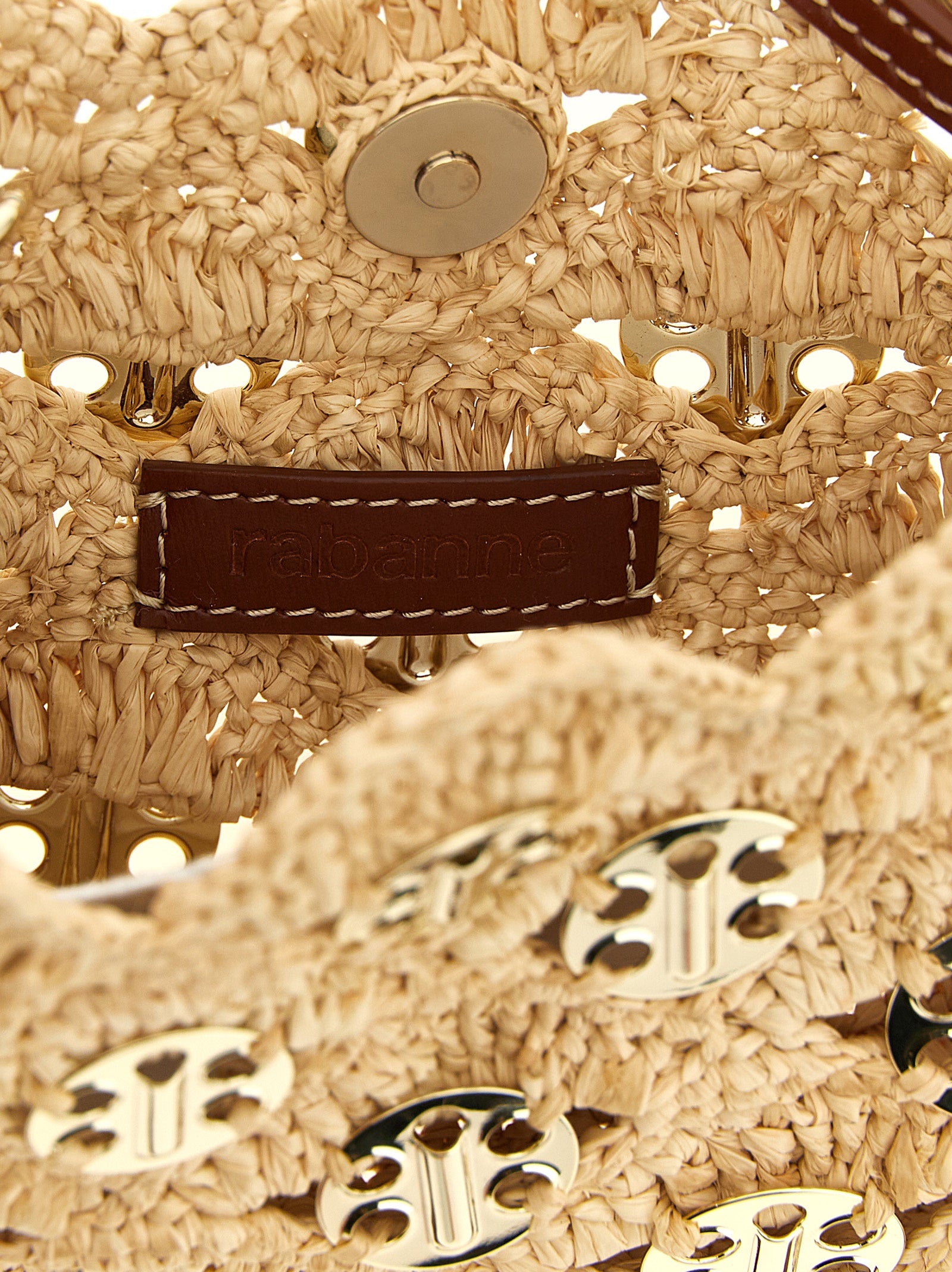 Beige Ramie Shoulder Bag