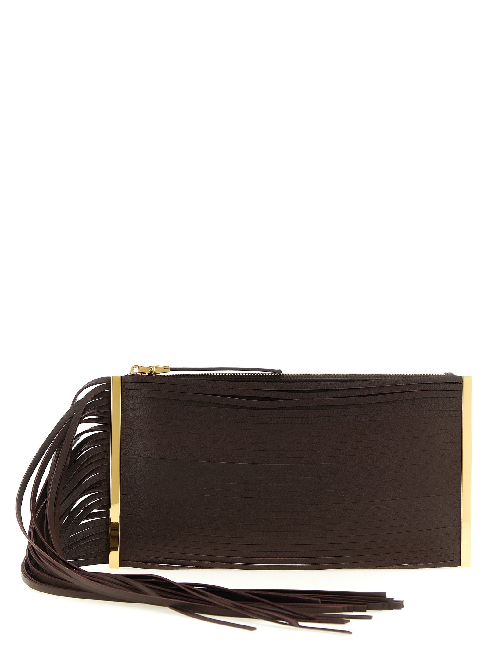 Elisabetta Franchi Brun Skinnclutch