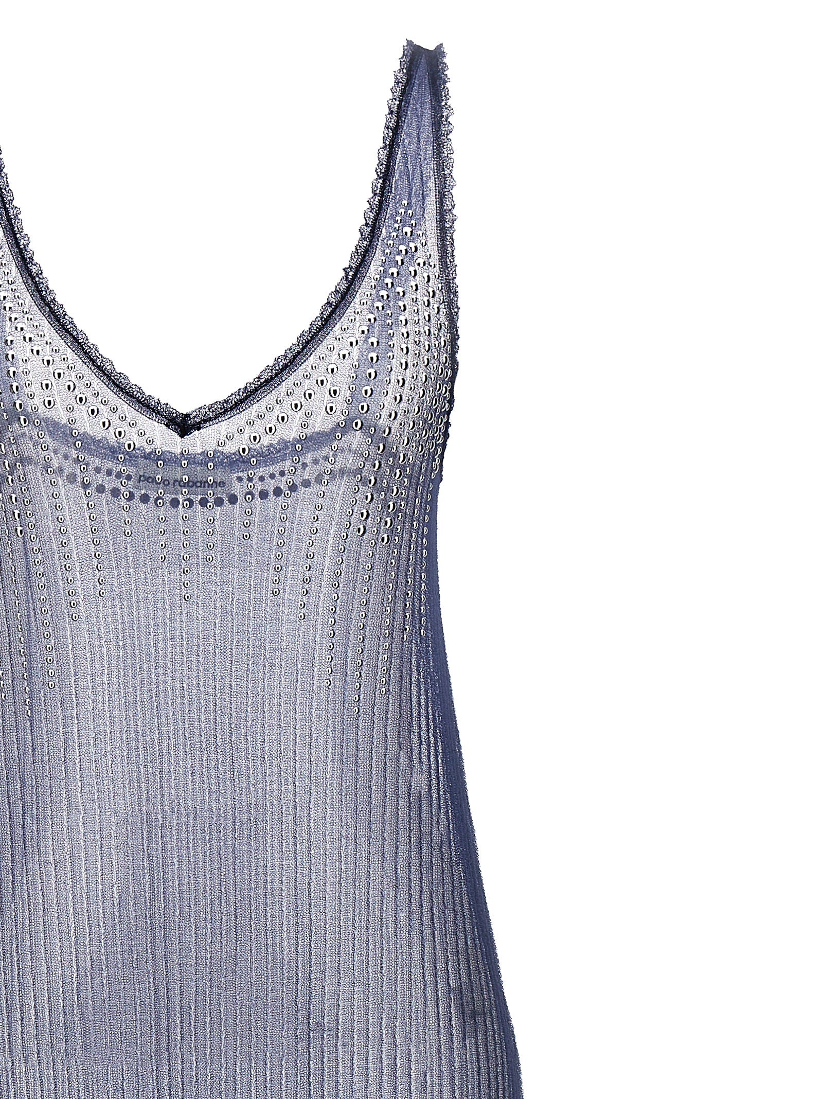 Blue Polyamide Long Dress