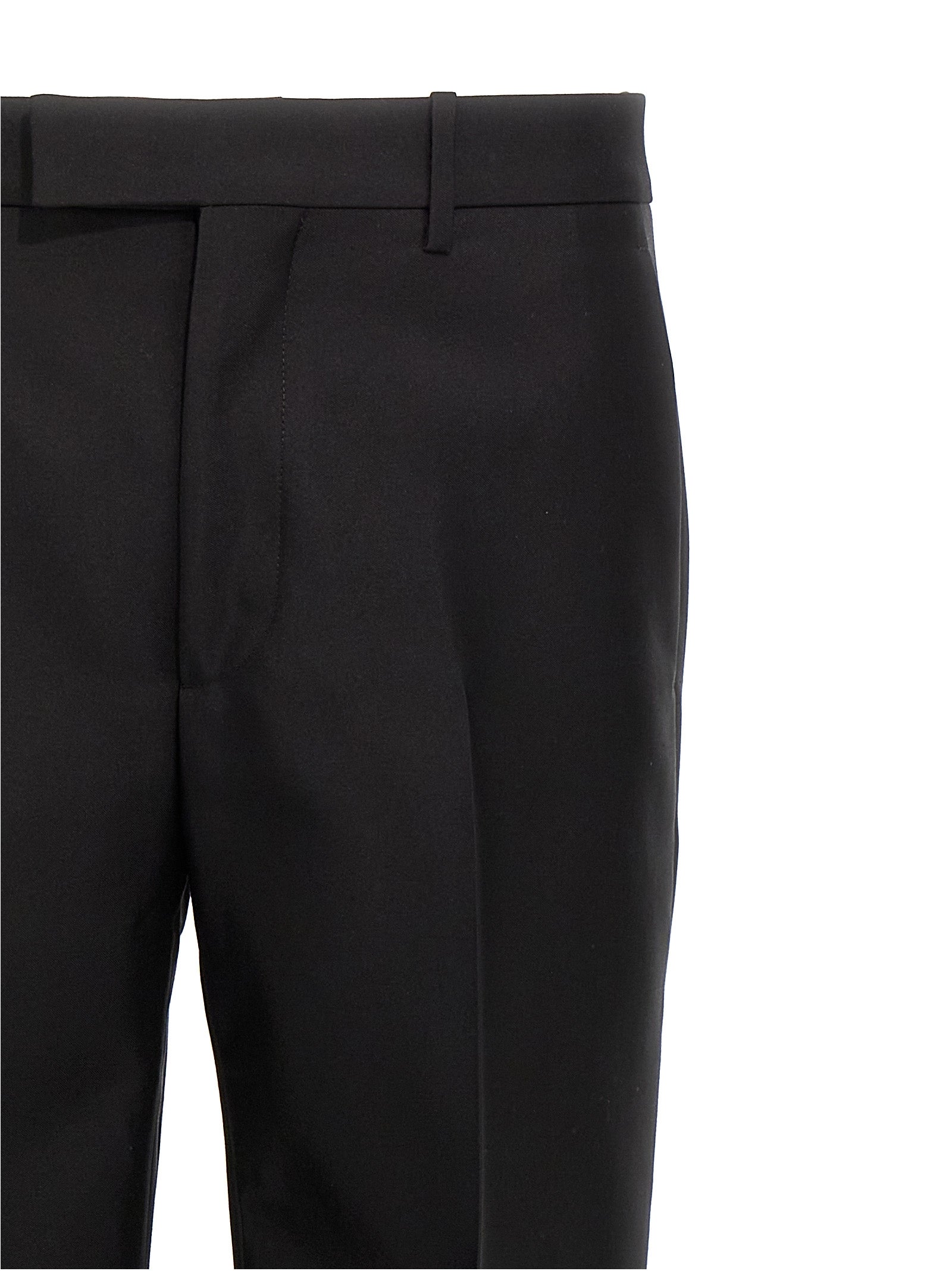 Black Virgin Wool Dress Pants