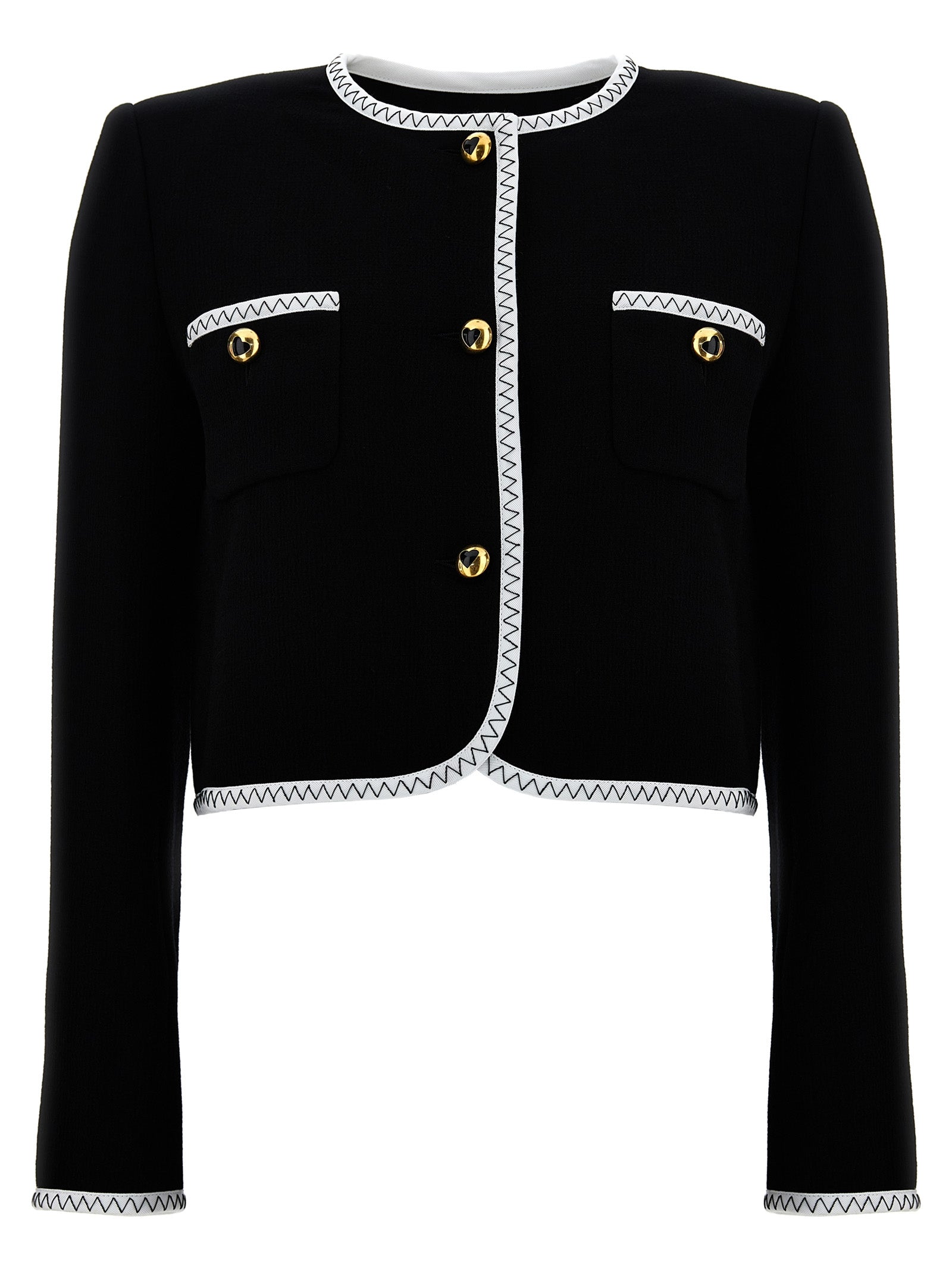 Bicolor Viscose Full-Length Jacket