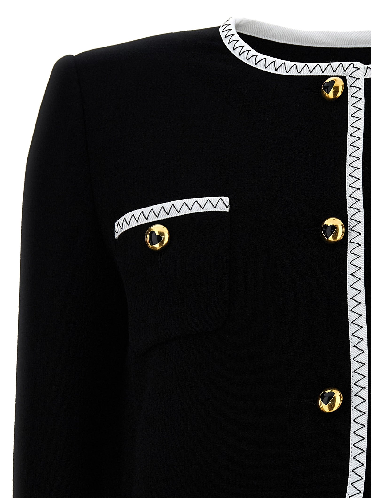 Bicolor Viscose Full-Length Jacket