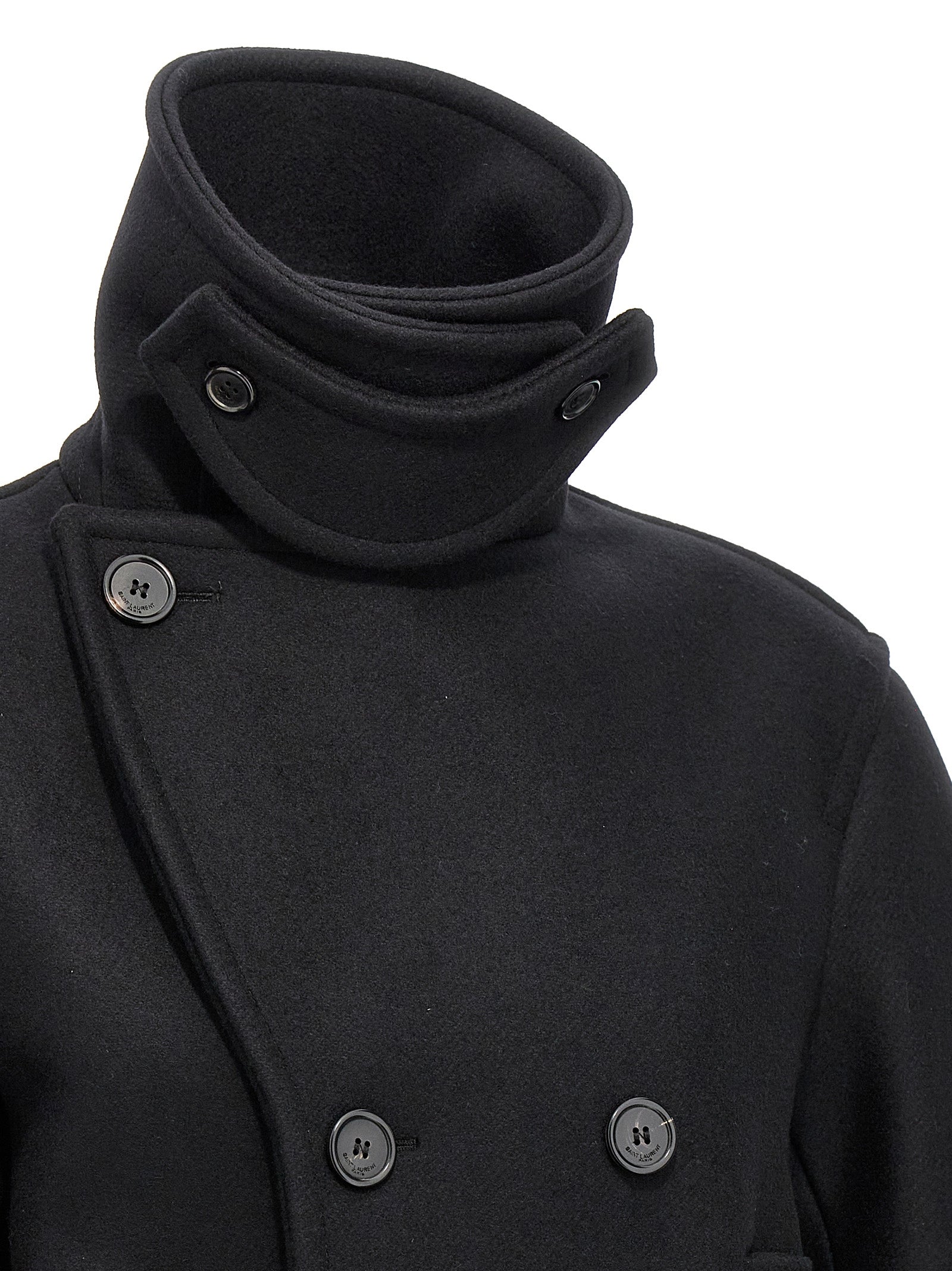 Black Virgin Wool Coat