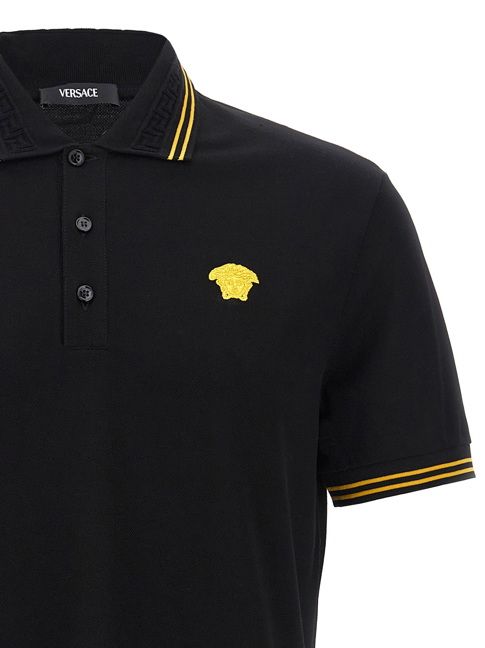 Black Cotton Polo Shirt