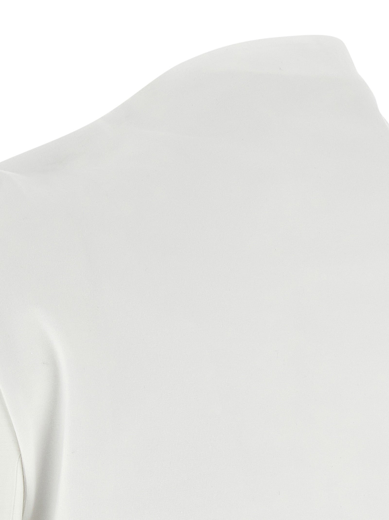 White Cotton Sleeveles T-Shirt