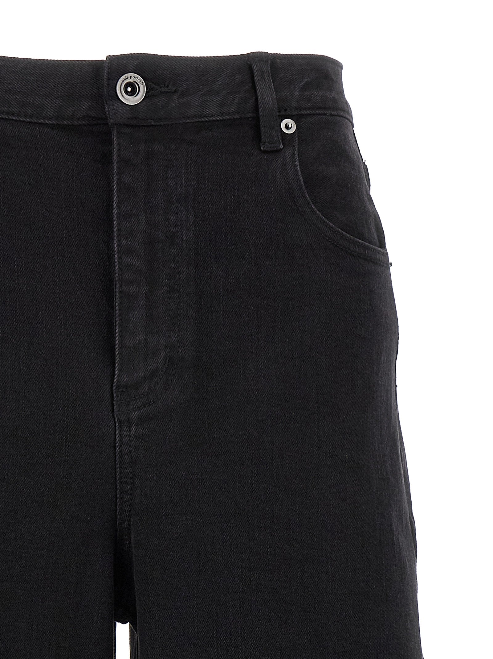 Black Cotton High-Waisted Jean