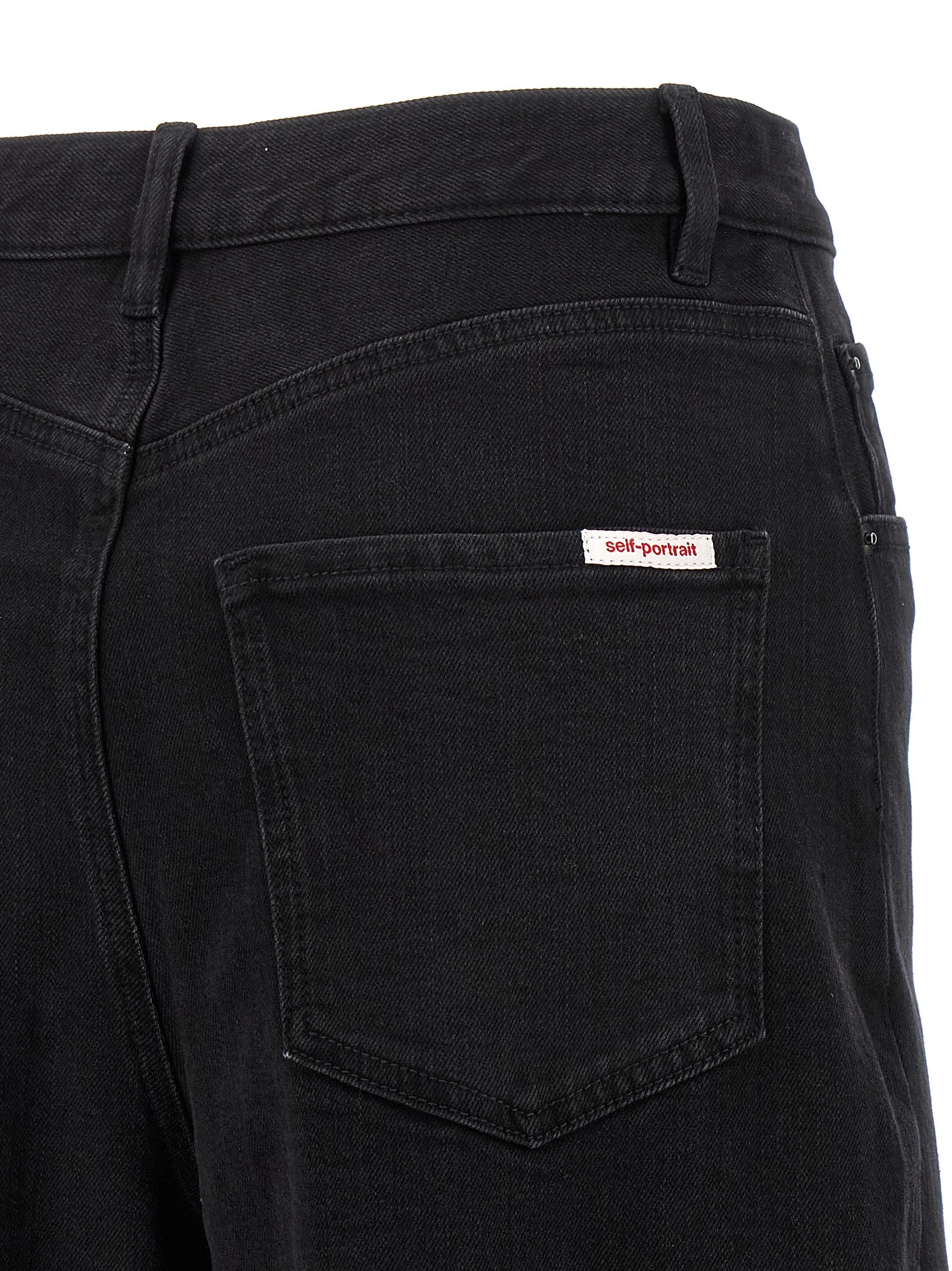 Black Cotton High-Waisted Jean