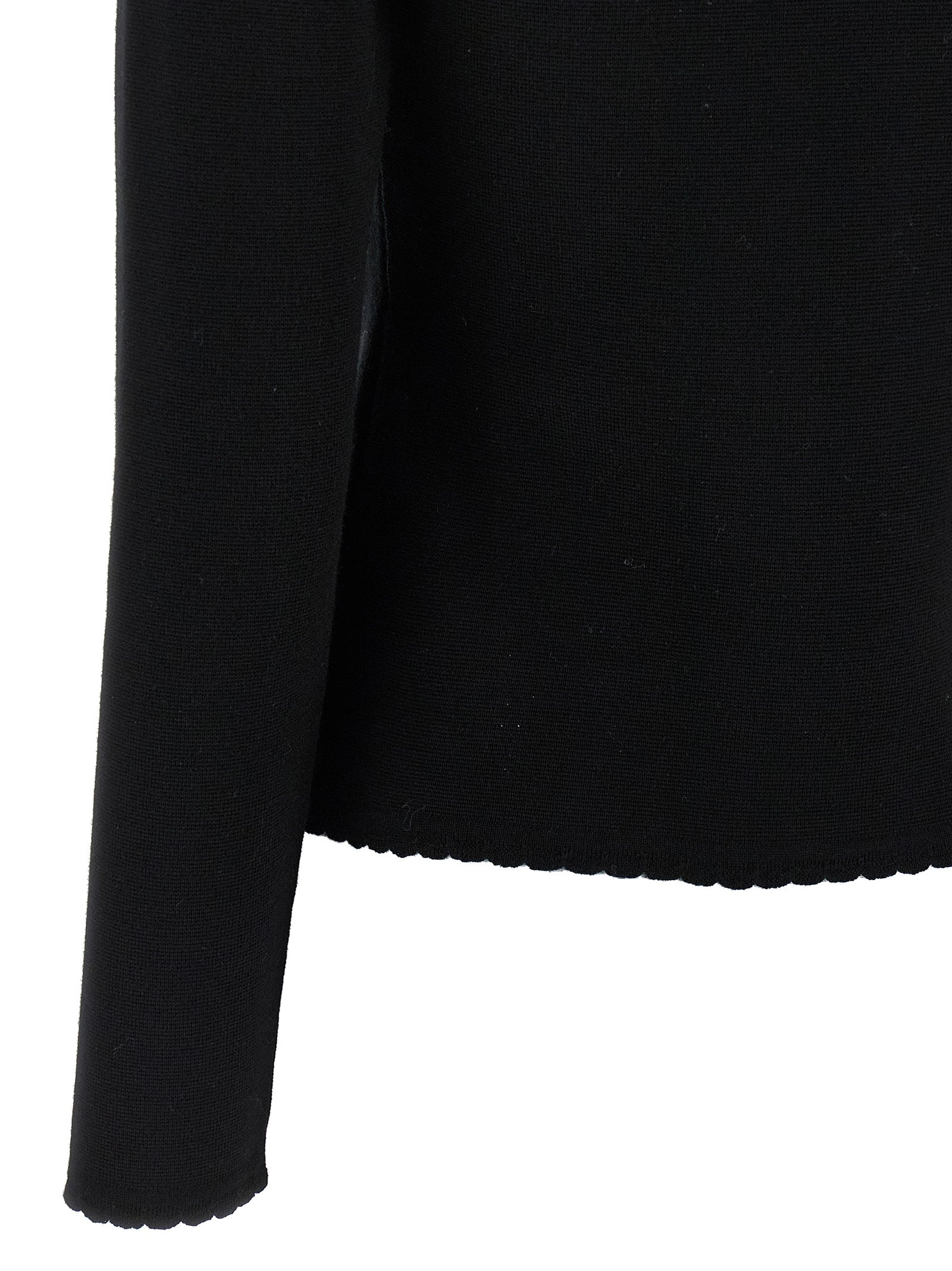 Black Virgin Wool Cardigan