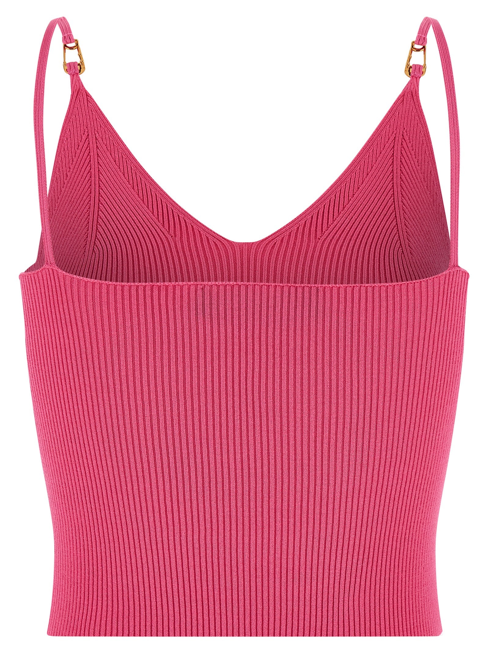 Versace fuchsia ermeløs t-skjorte i viskose