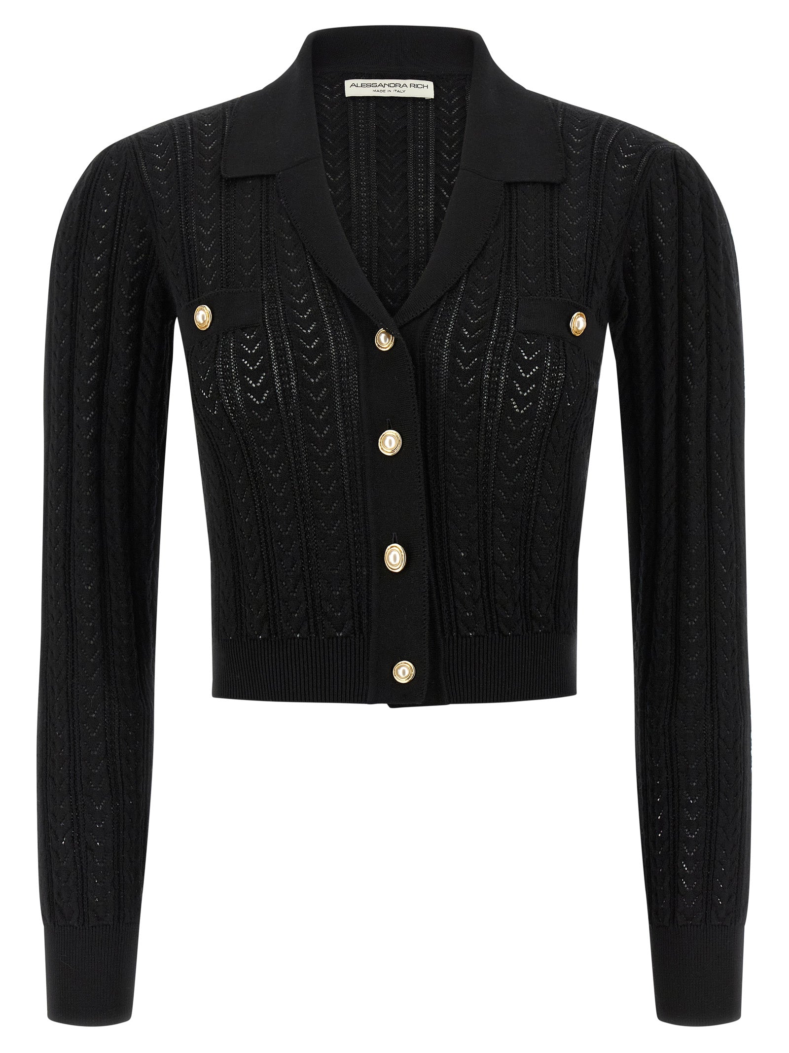 Black Cotton Cardigan