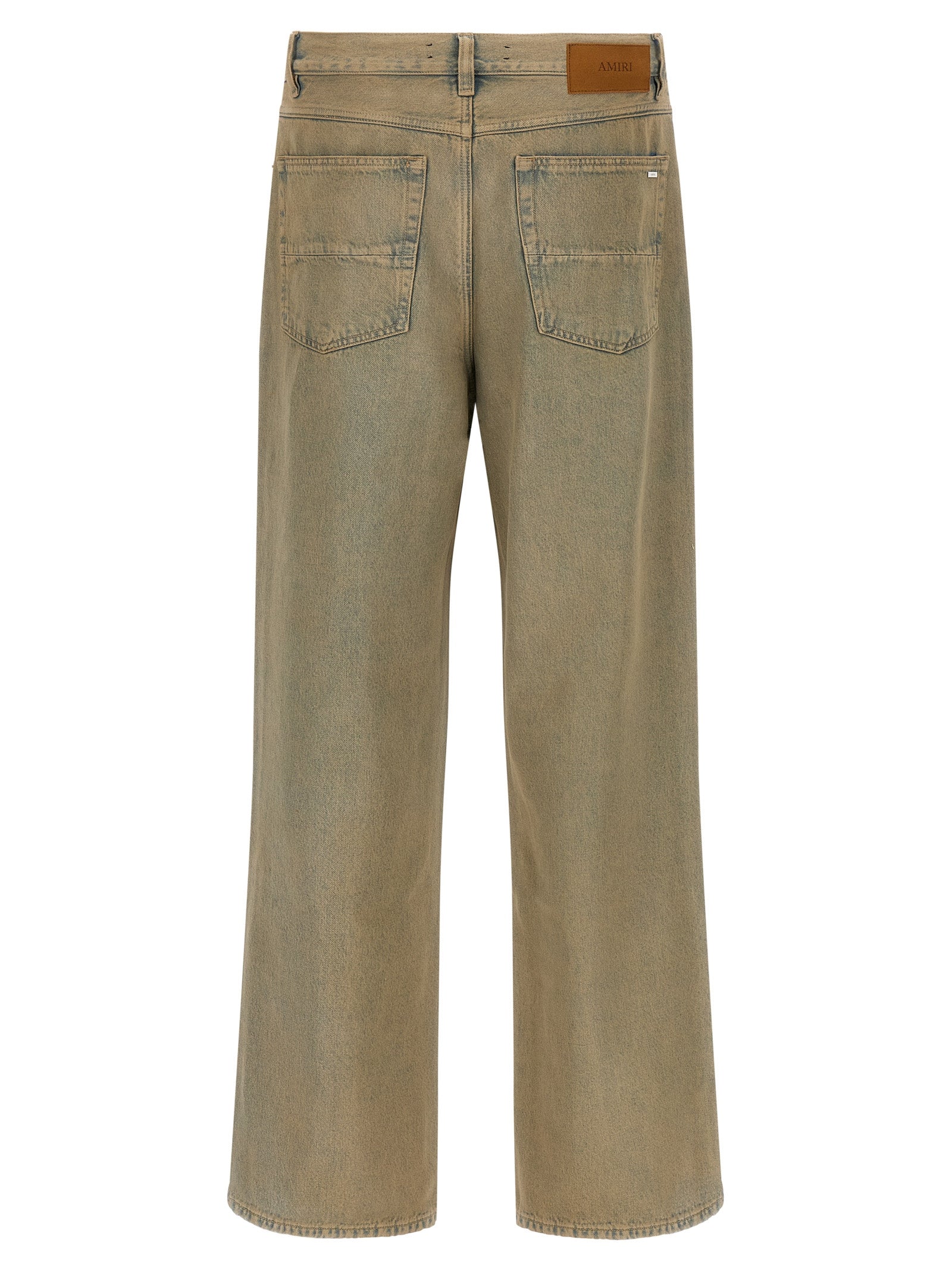 Amiri beige jeans med rette ben i bomull