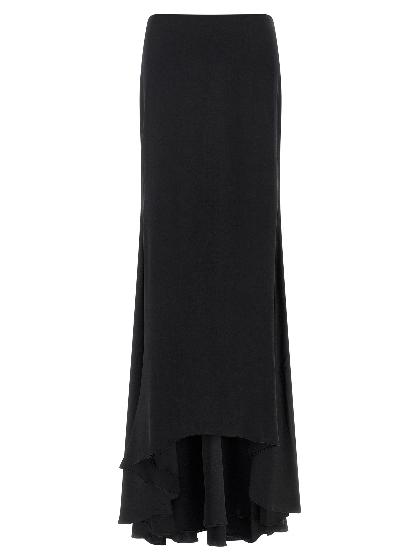 Black Silk Mini Skirt
