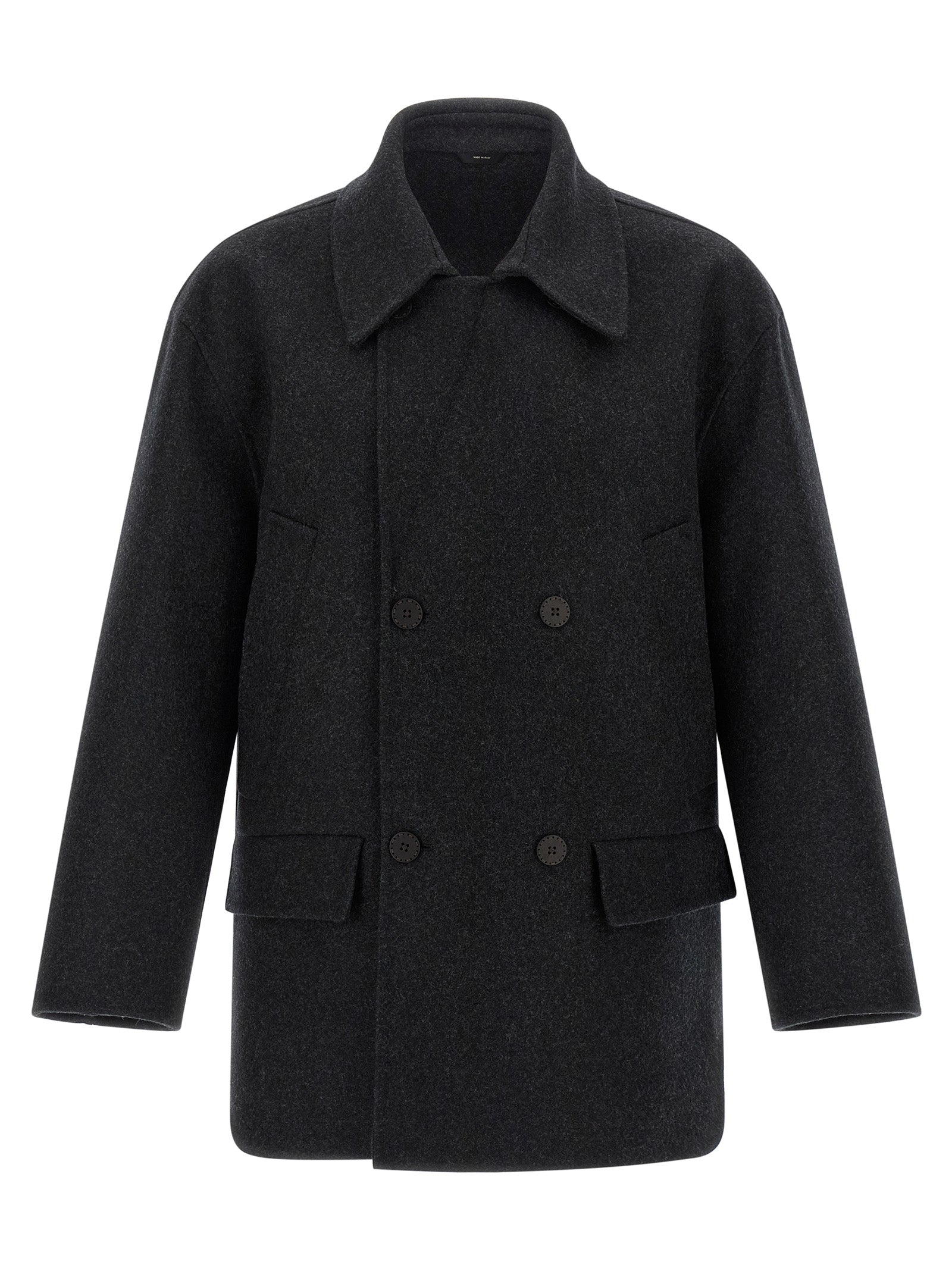 Gray Virgin Wool Coat