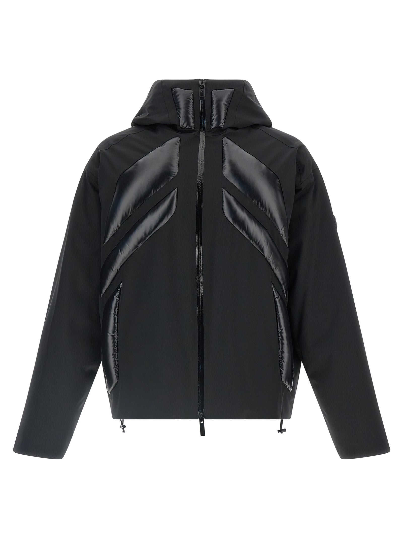 Black Polyamide Full-Length Jacket