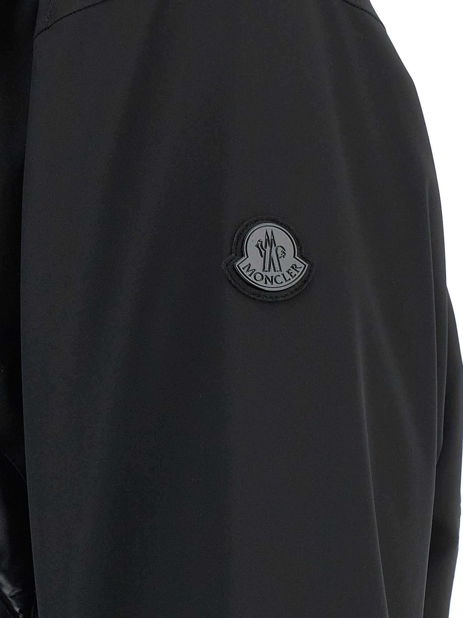 Black Polyamide Full-Length Jacket