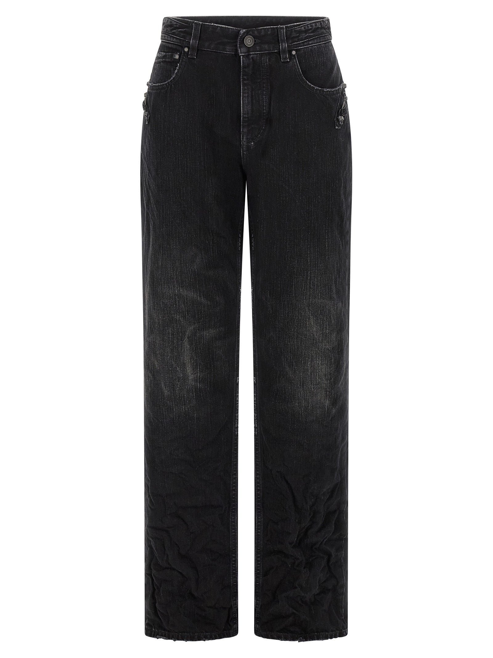 Balenciaga svarte jeans med rette ben i bomull