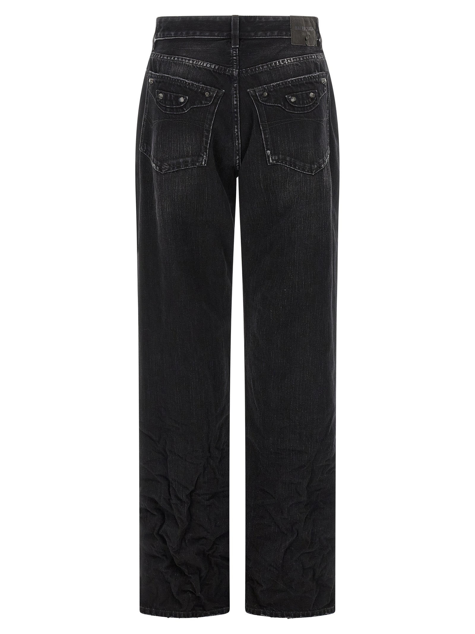 Balenciaga svarte jeans med rette ben i bomull
