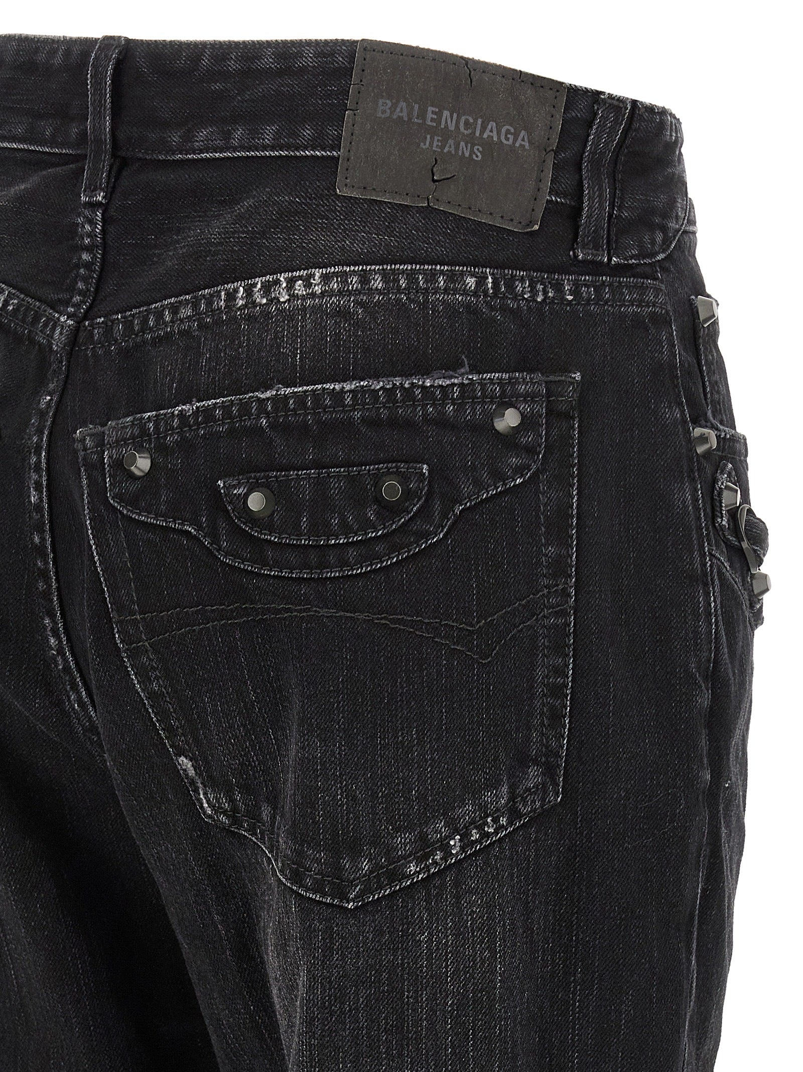 Balenciaga svarte jeans med rette ben i bomull