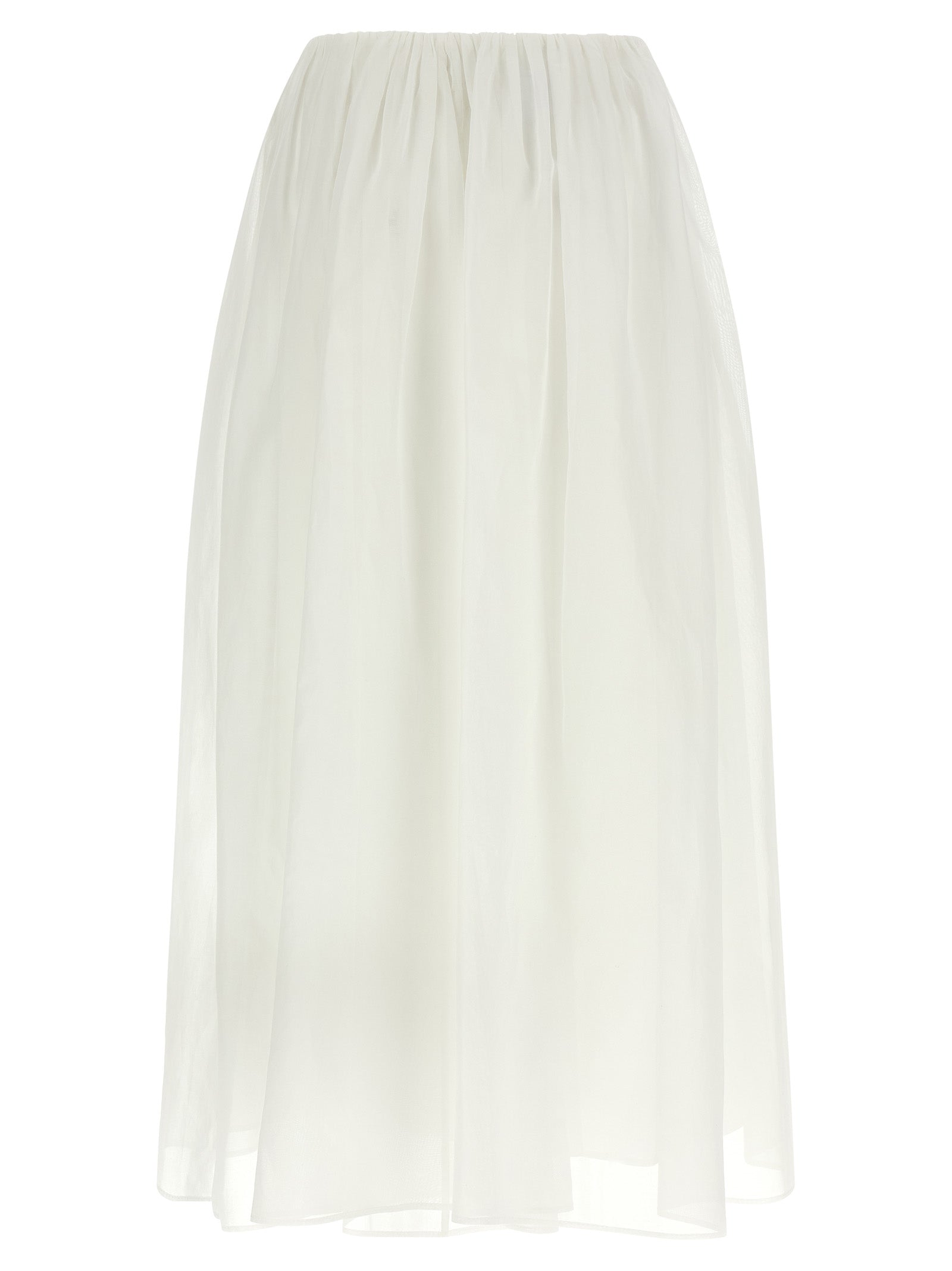 White Cotton Mini Skirt