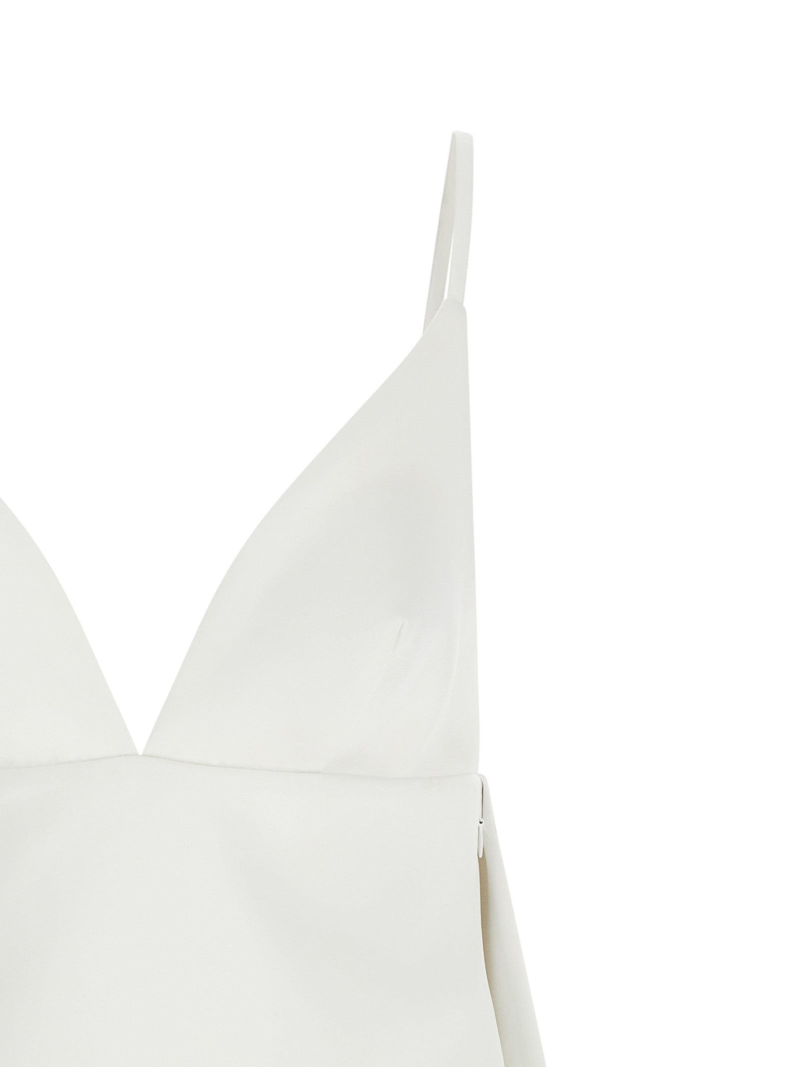 White Polyester Short Dress