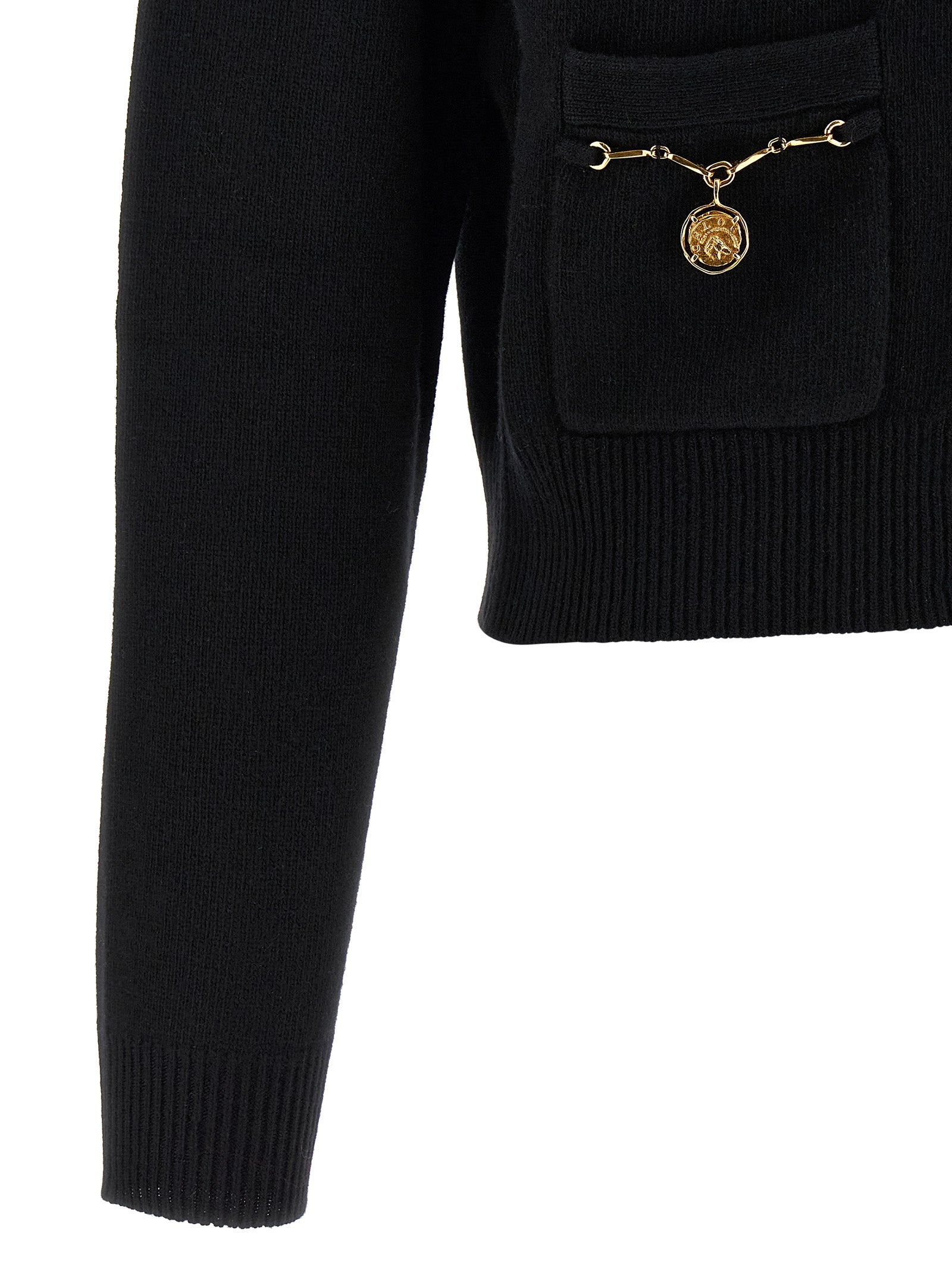 Black Wool Cardigan