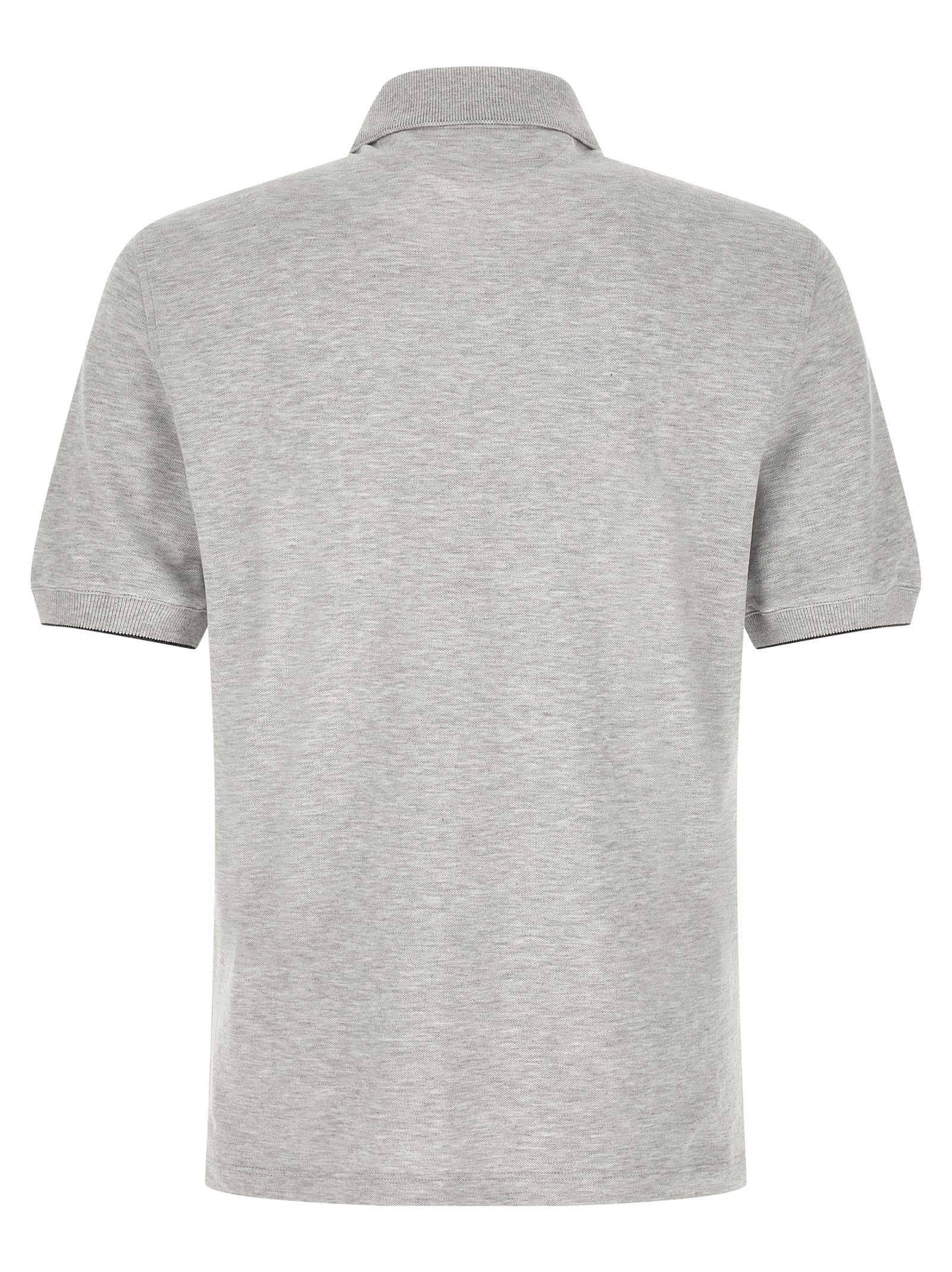 Gray Cotton Polo Shirt