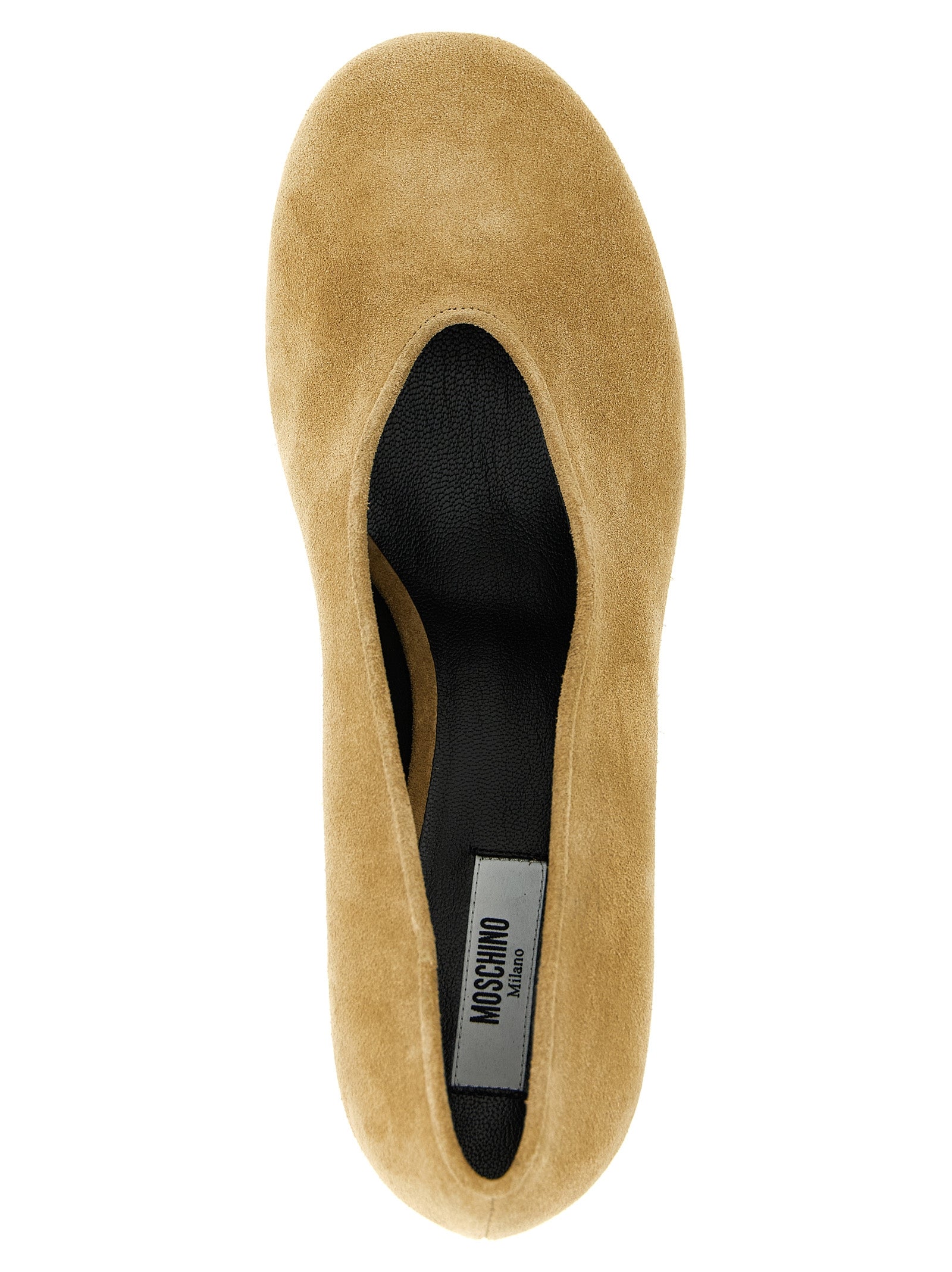 Moschino Beige Kalveskinn Mellomhøye Hælpumps