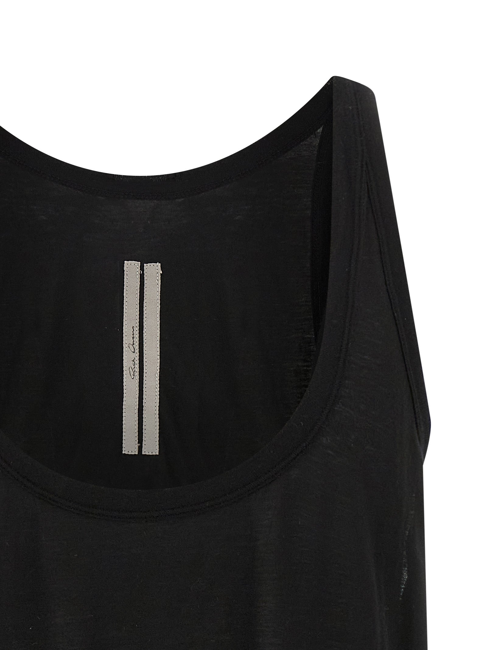 Rick Owens Svarte Bomullstanktopper