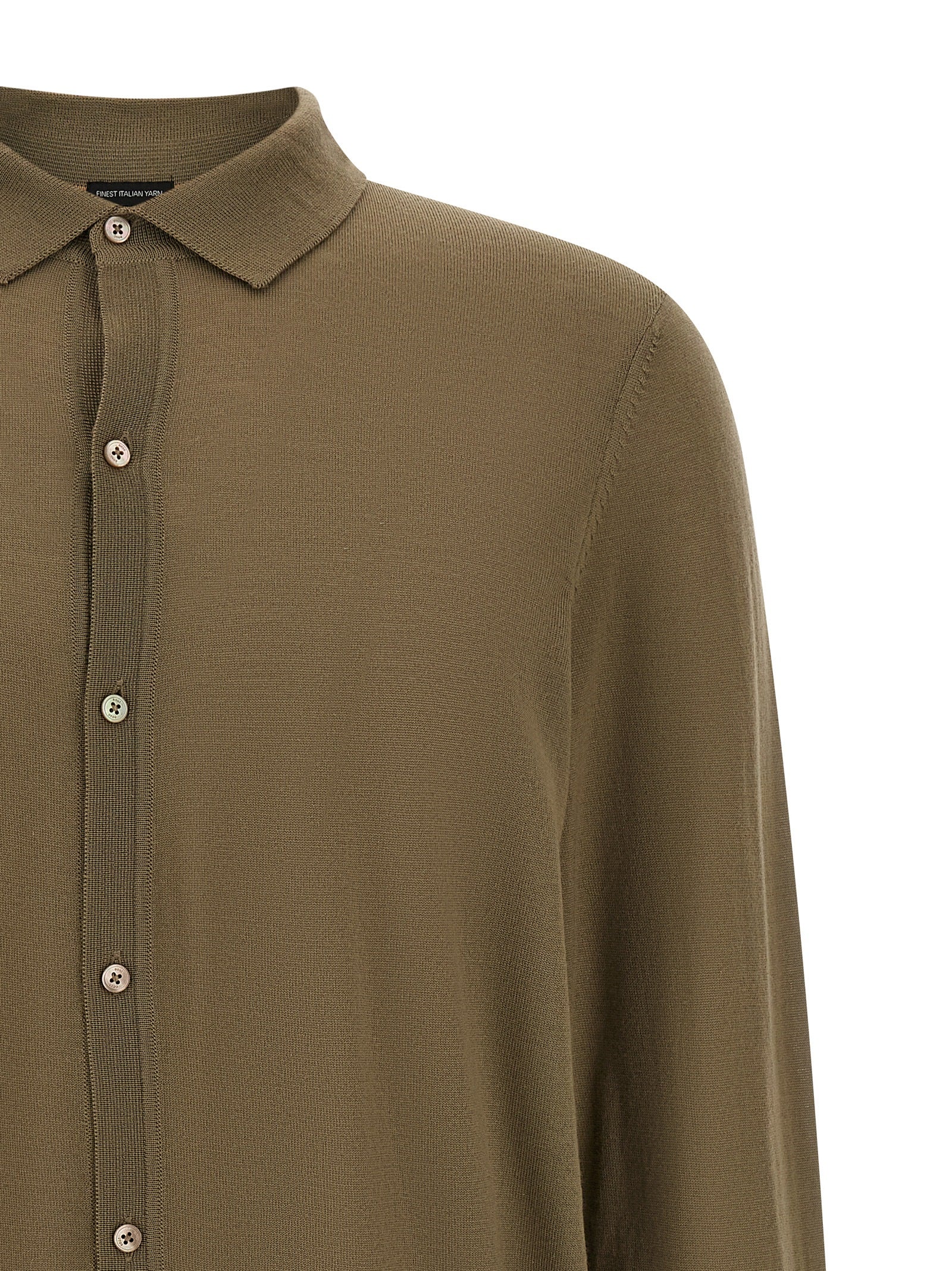 Hugo Boss tofarget poloskjorte i ren ull