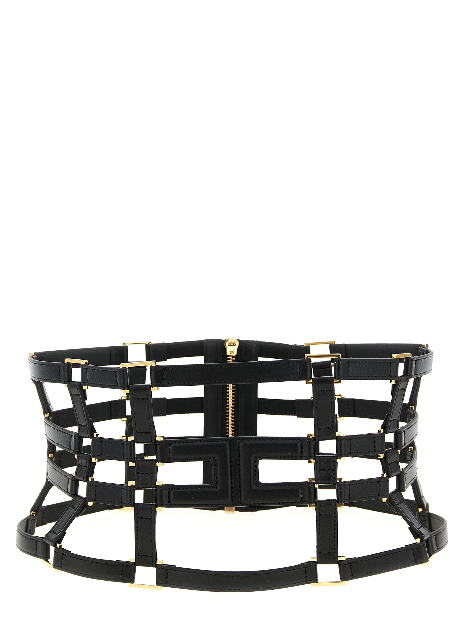 Black Polyethylene High-Waist Belt