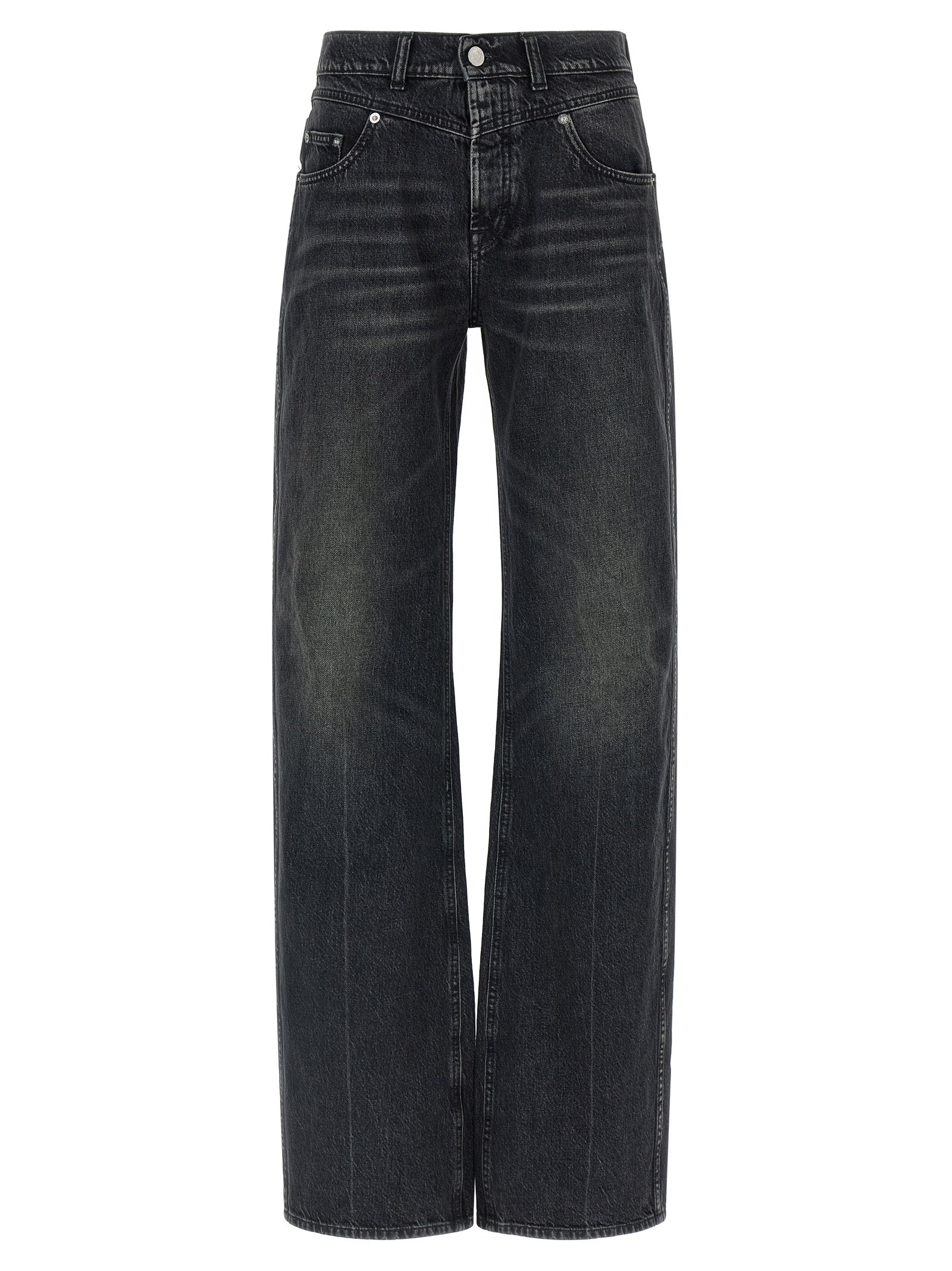 Armarium Svarte Straight-Leg Jeans i Bomull