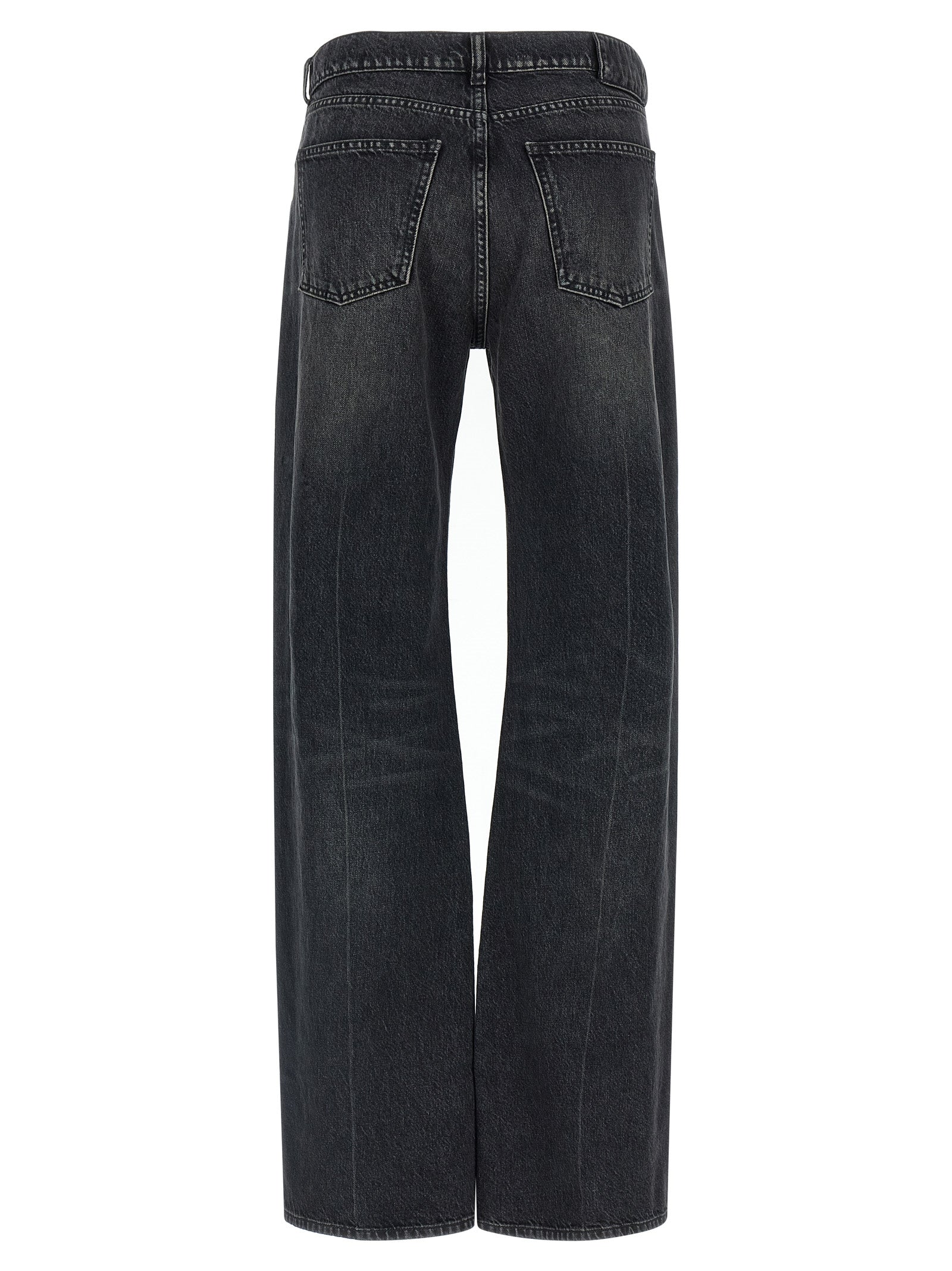 Armarium Svarte Straight-Leg Jeans i Bomull