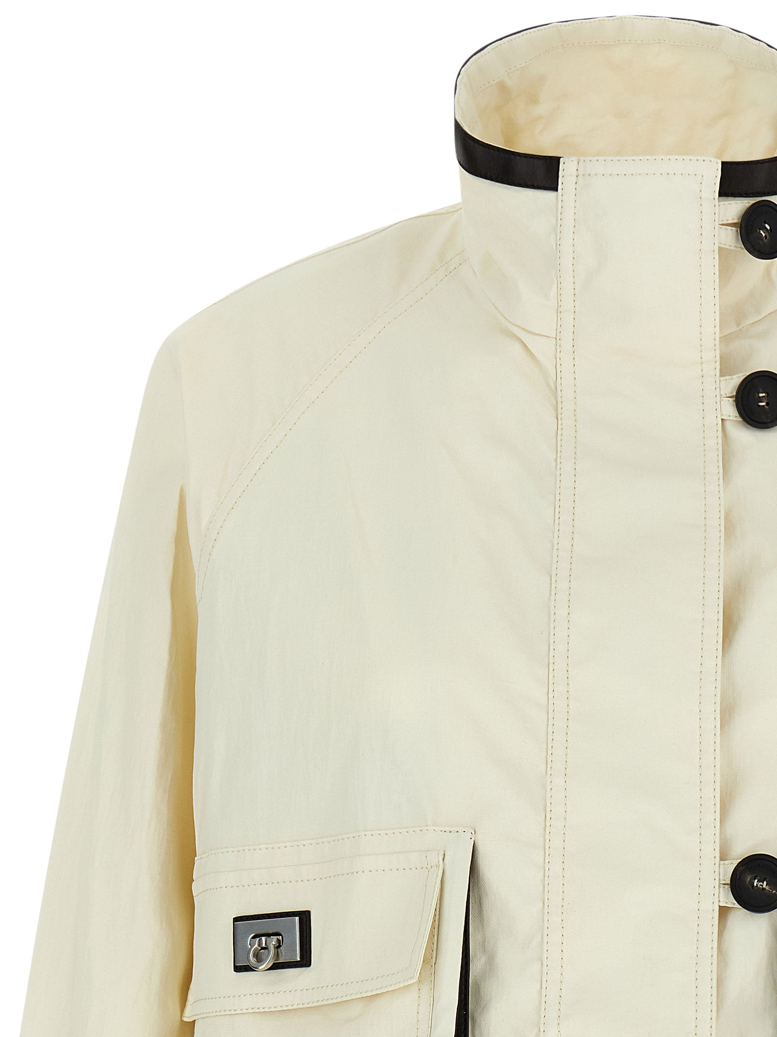 White Linen Full-Length Jacket