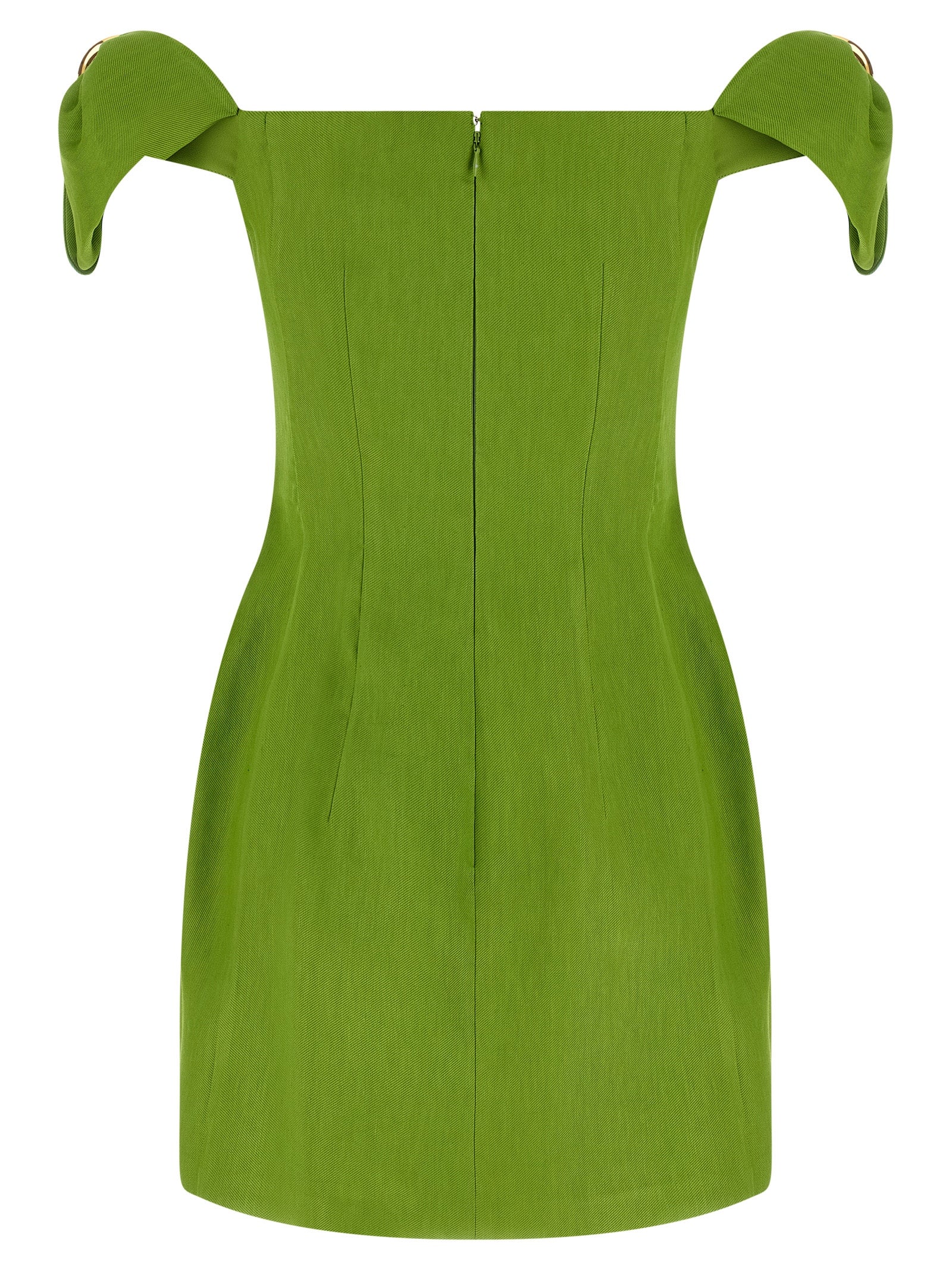 Bicolor Linen Short Dress