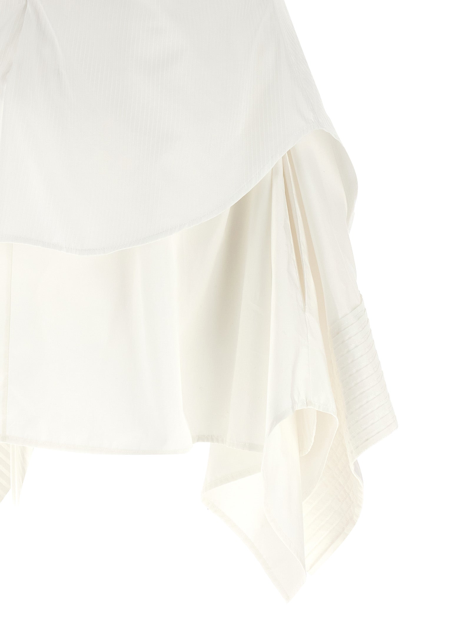 White Cotton Short Dress