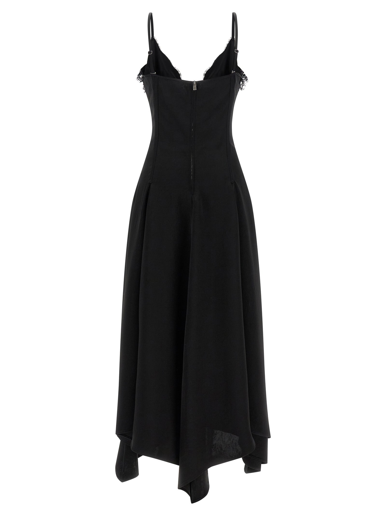 Black Acetate Long Dress