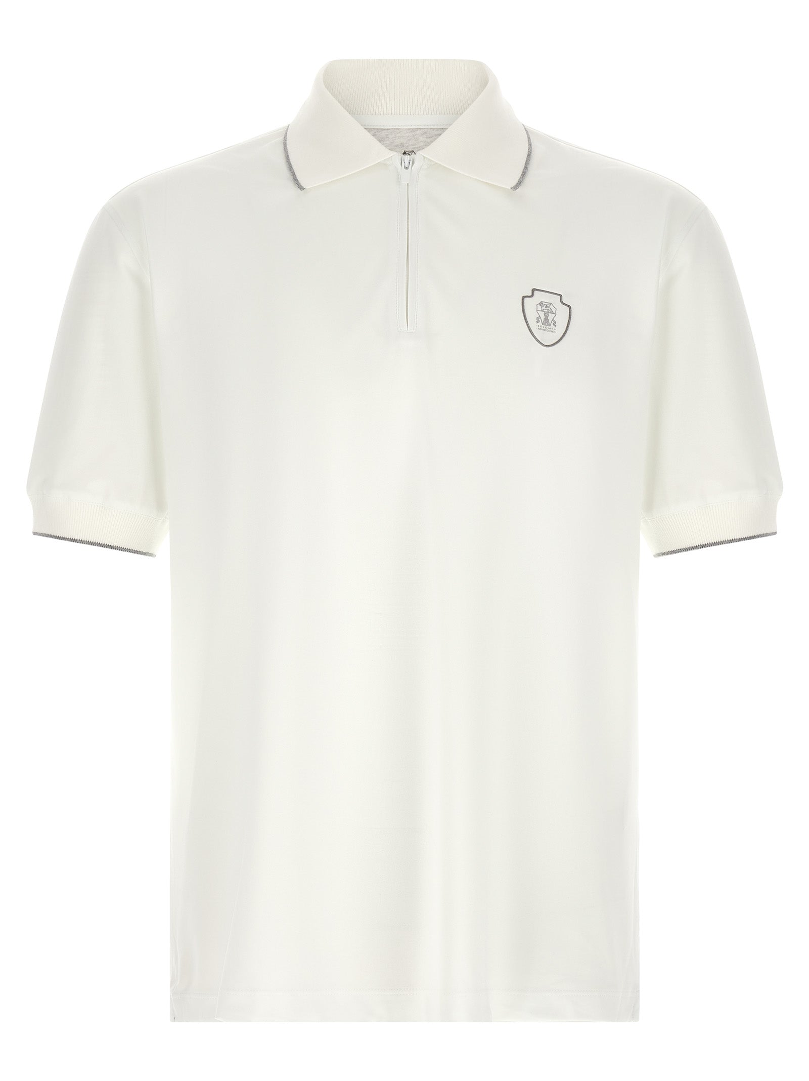 White Polyamide Polo Shirt