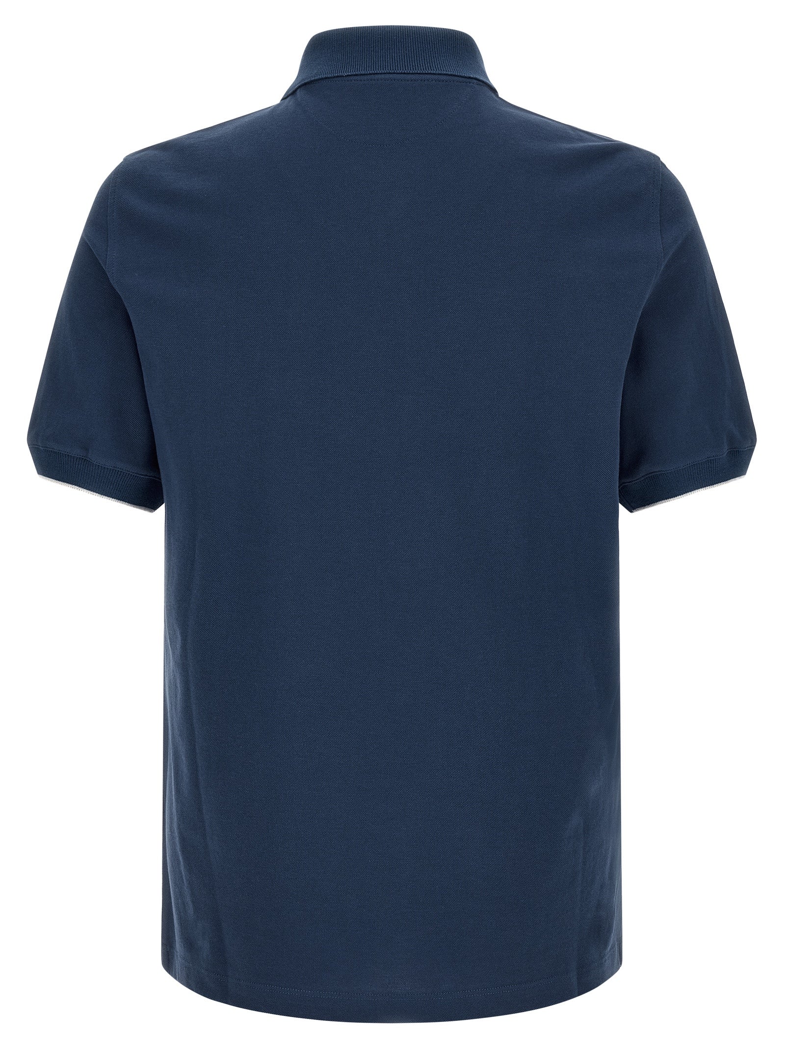 Blue Cotton Polo Shirt