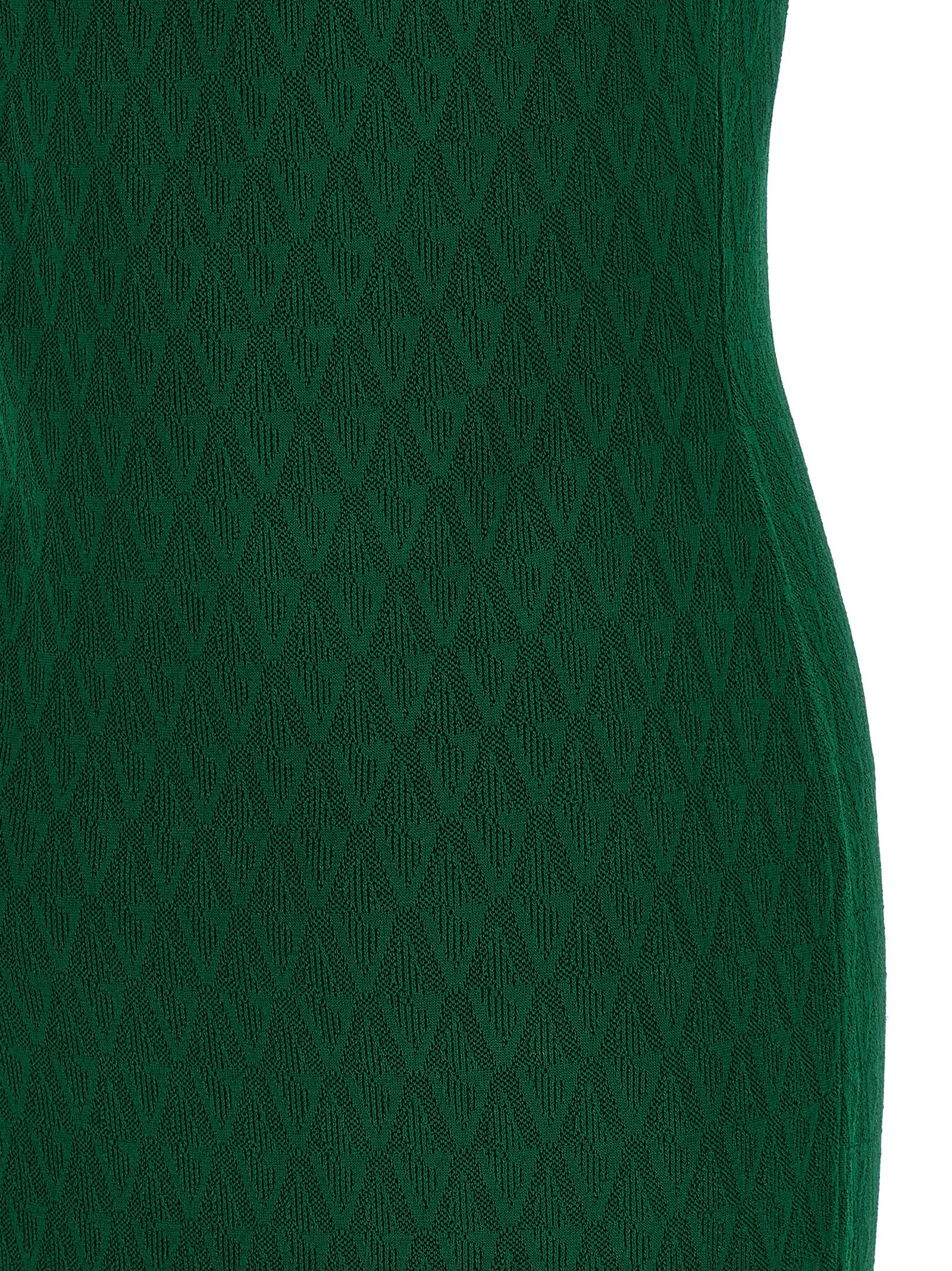 Bicolor Viscose Midi Dress