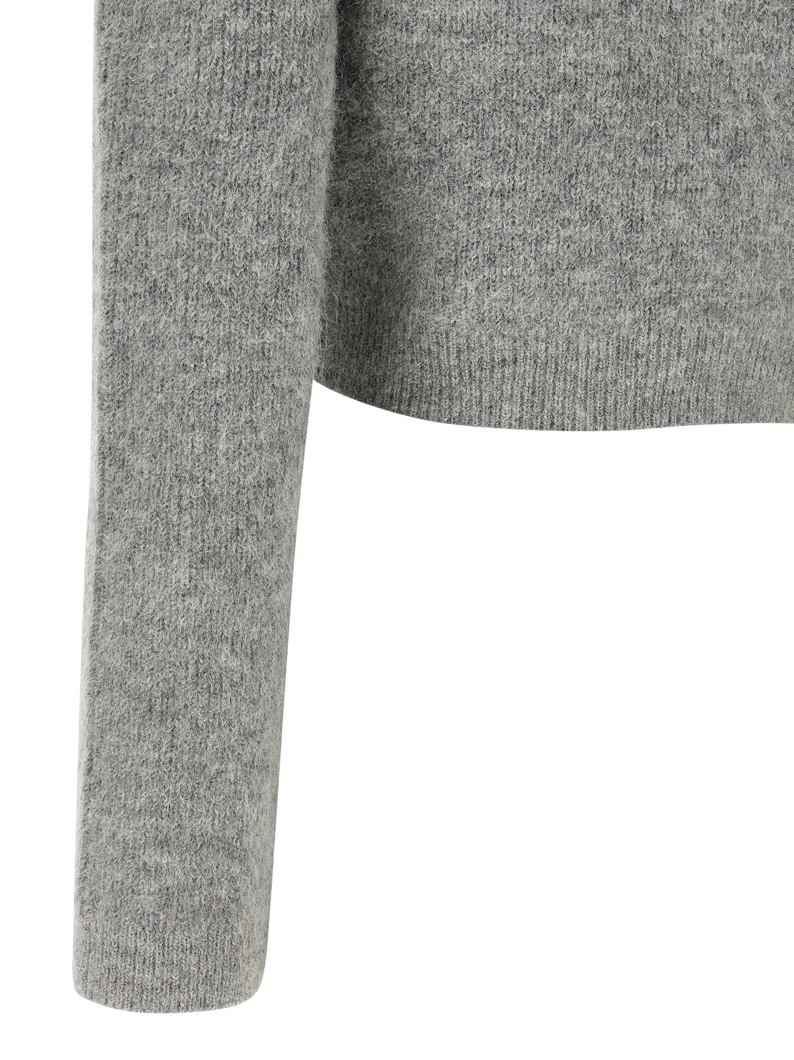 Gray Polyester Cardigan