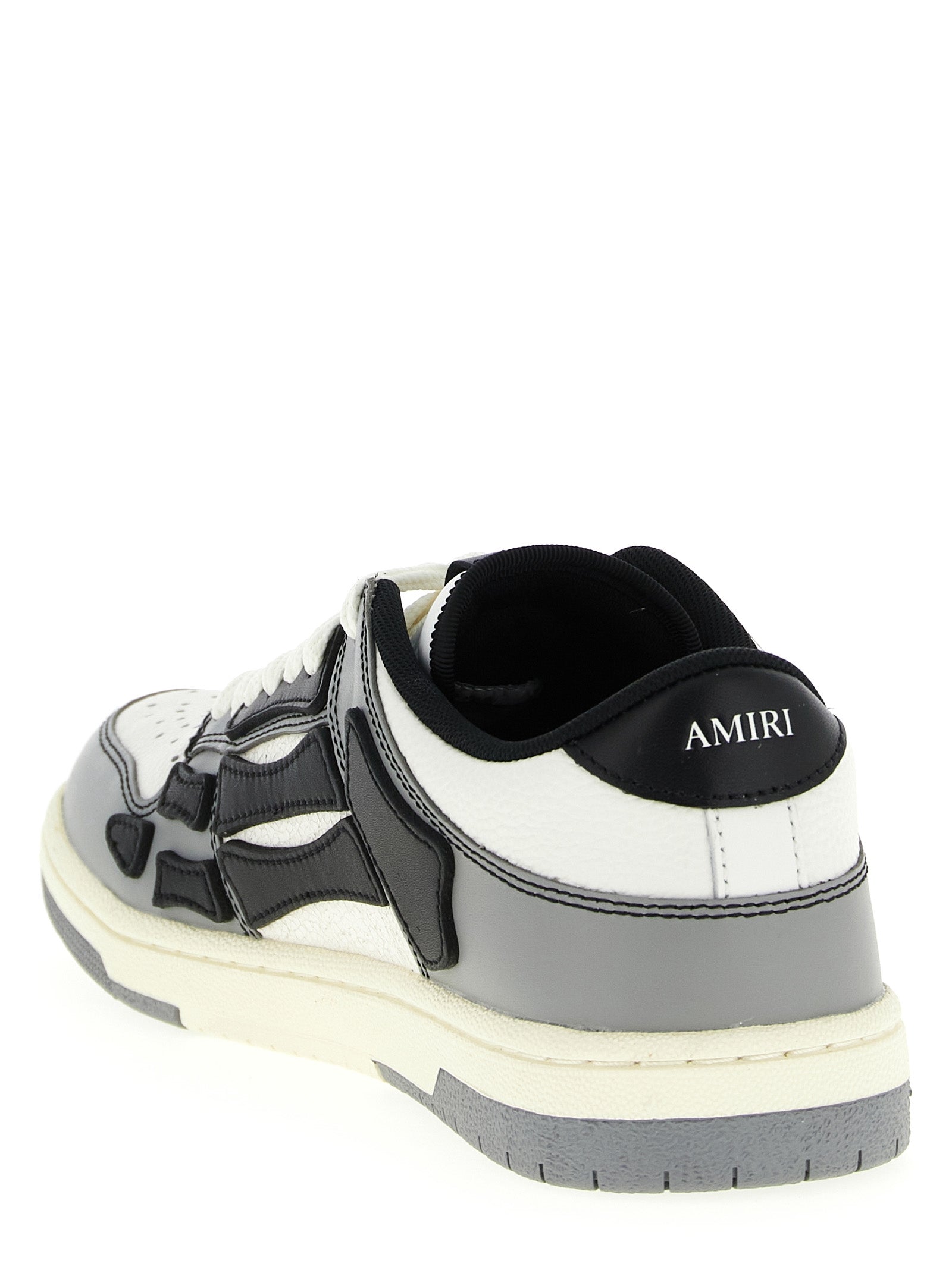 Gray Cowhide Low Top Sneakers